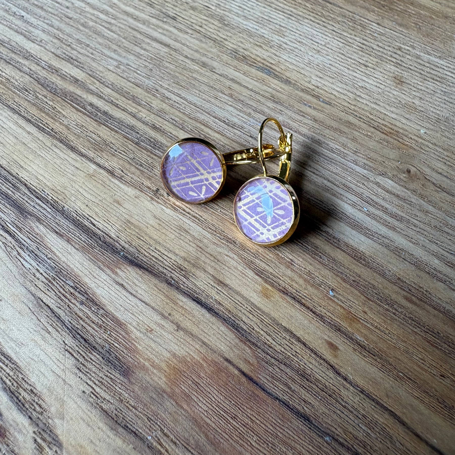 Japanese paper Resin earrings
