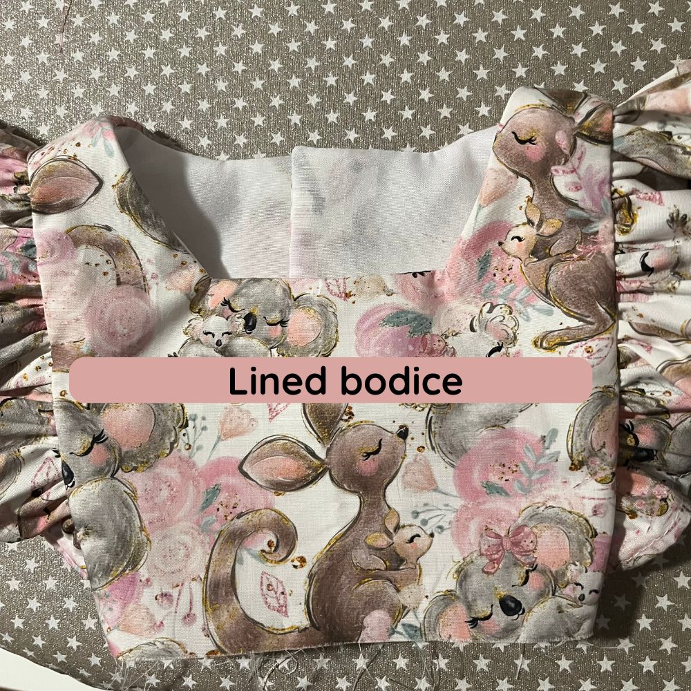 Handmade toddler pinafore / dress | Kangaroos and Koalas