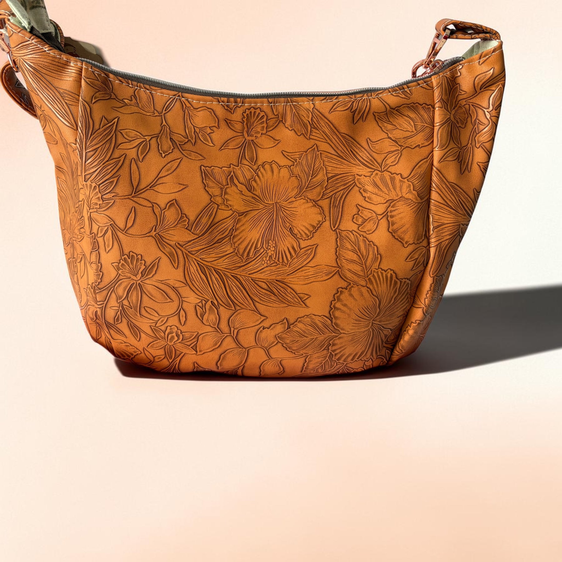 Steampunk French Bulldog Vinyl Hobo Bag