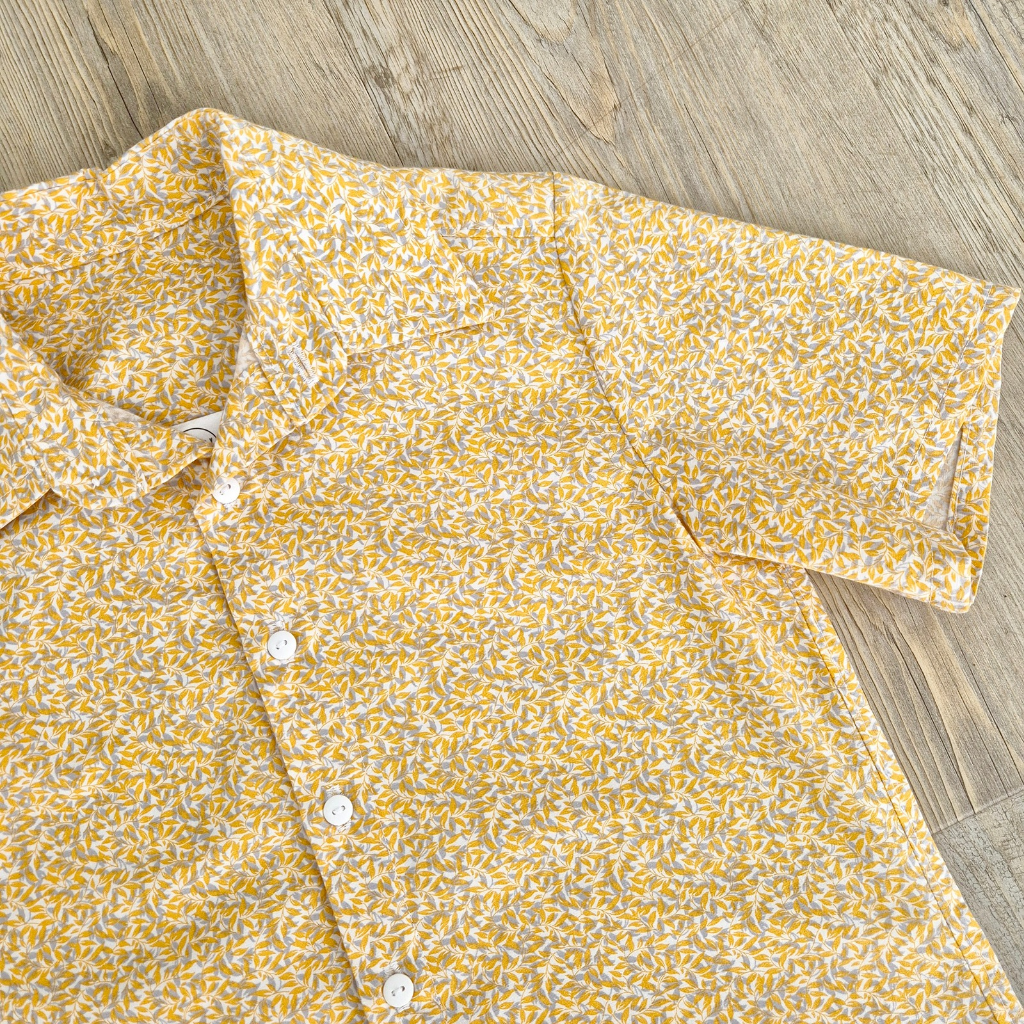 Boys Yellow Button Up Shirt Size 8 - Ready To Ship!
