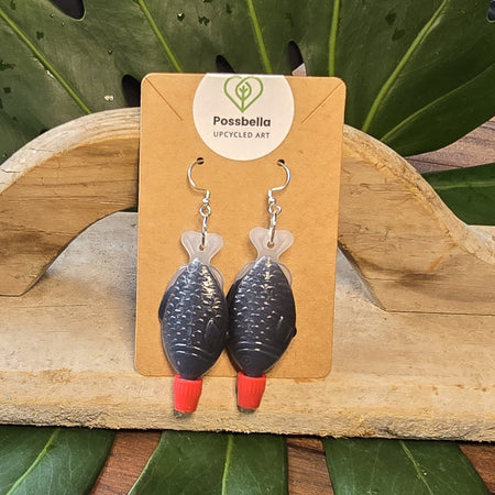 Upcycled Sushi Fish Earrings