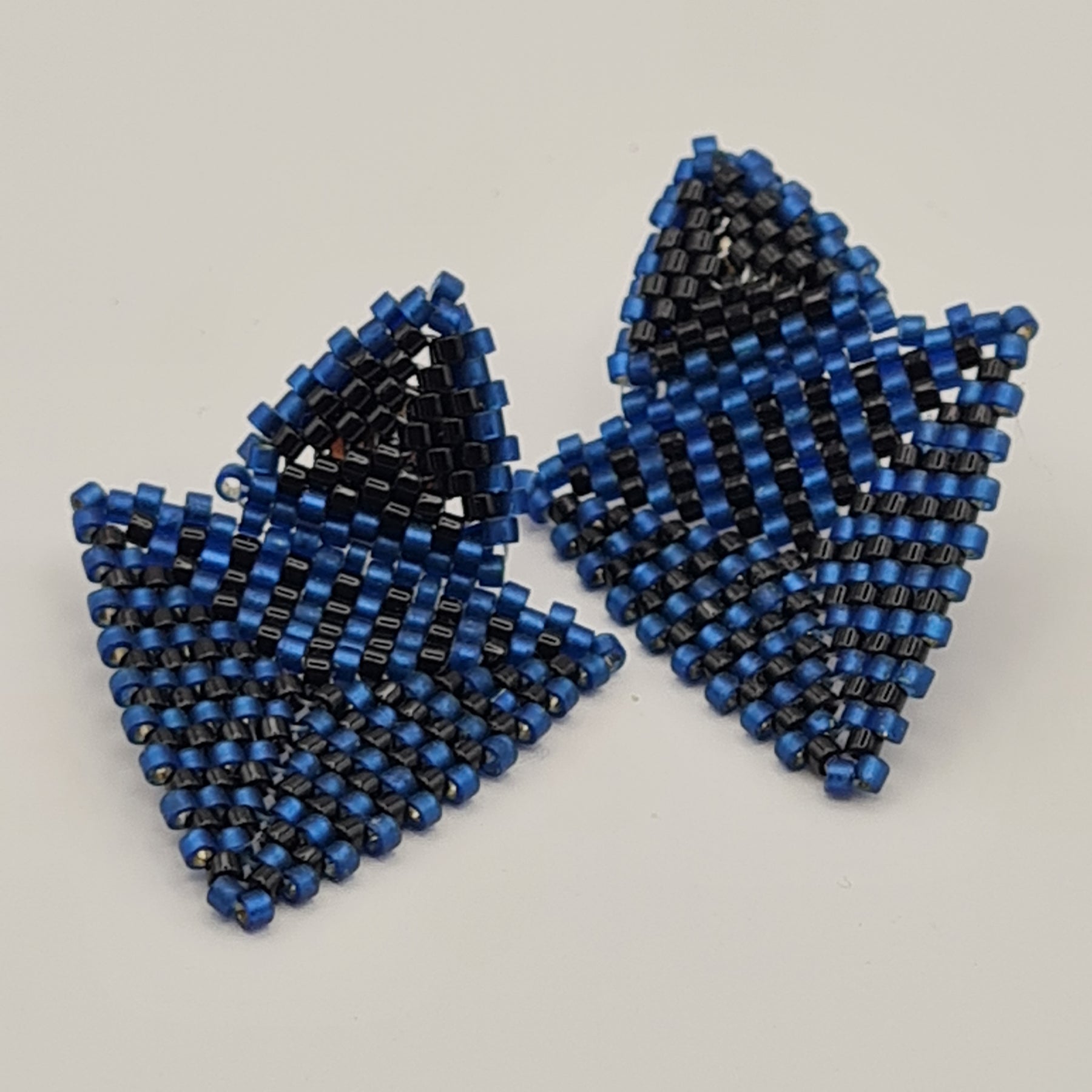 Beaded Triangle Earrings