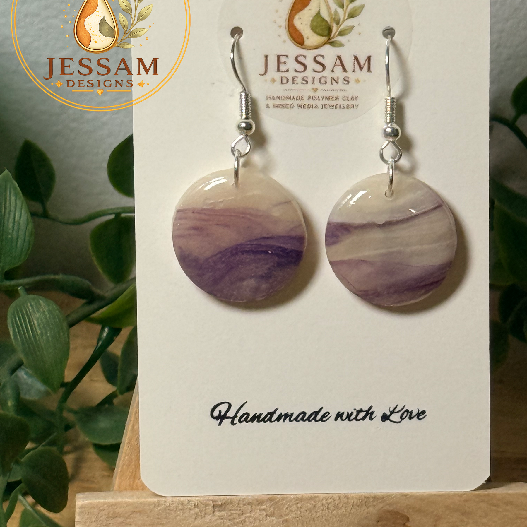 Amethyst Collection | Artisan Polymer Clay Earrings