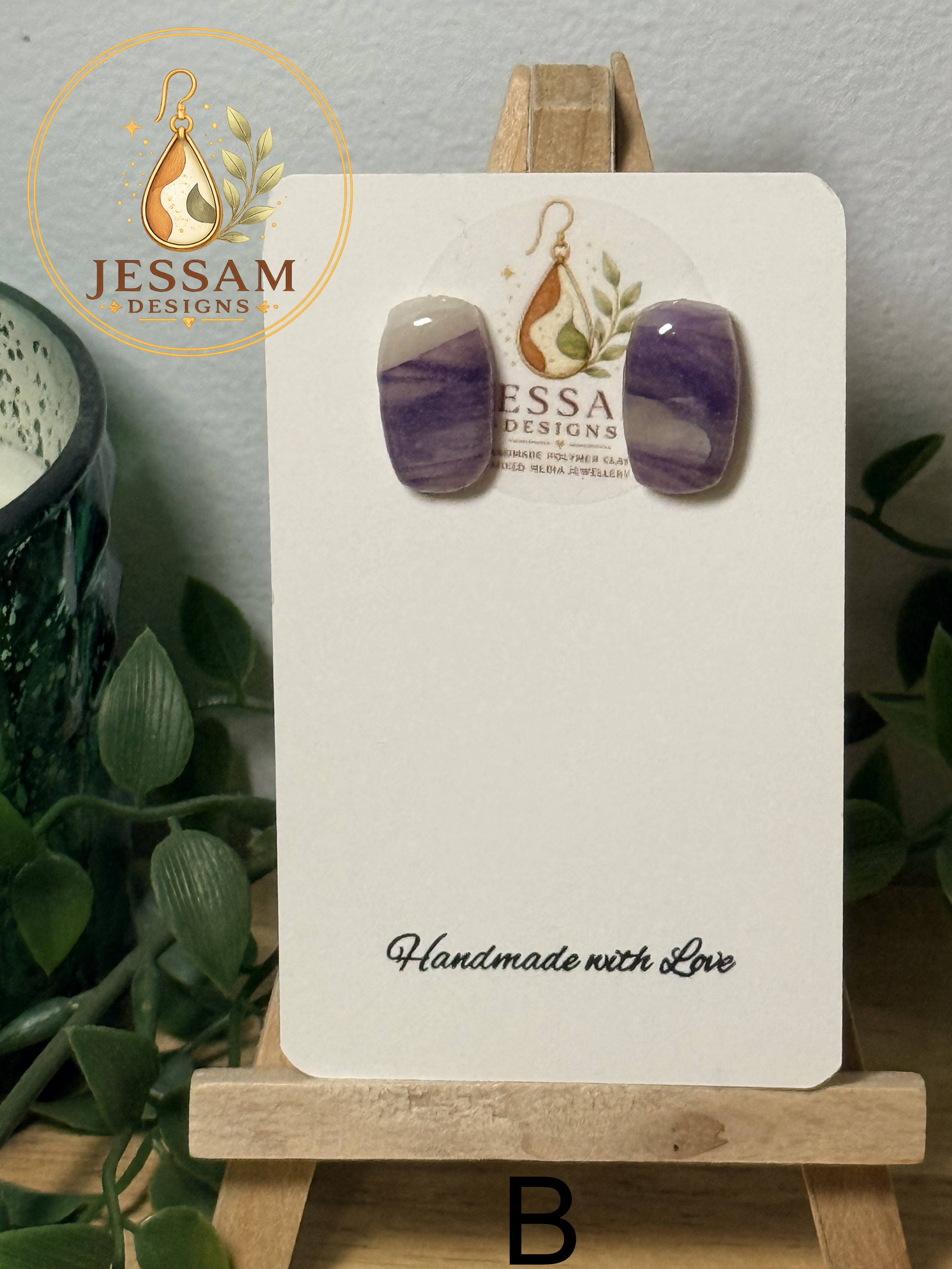 Amethyst Collection | Artisan Polymer Clay Earrings