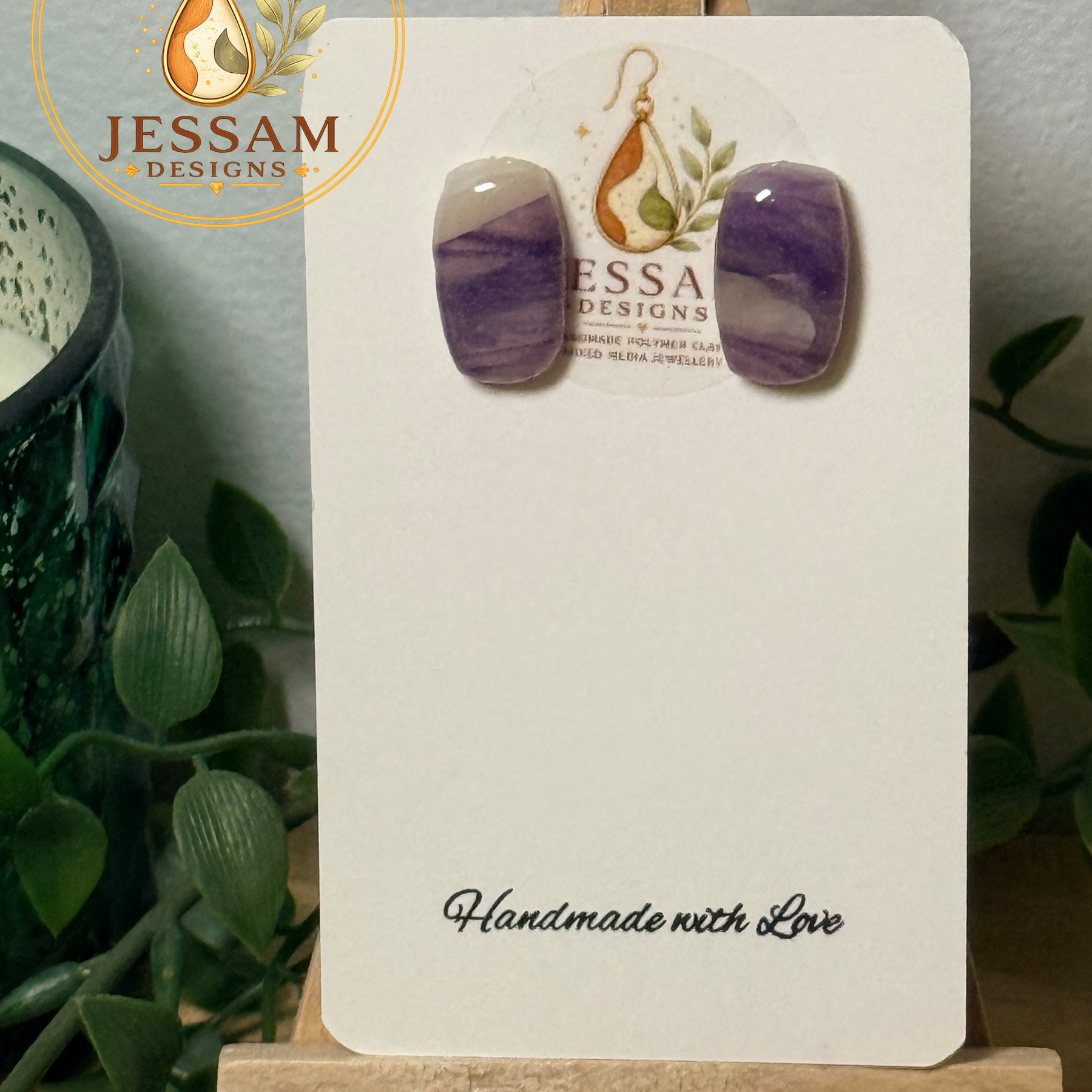 Amethyst Collection | Artisan Polymer Clay Earrings
