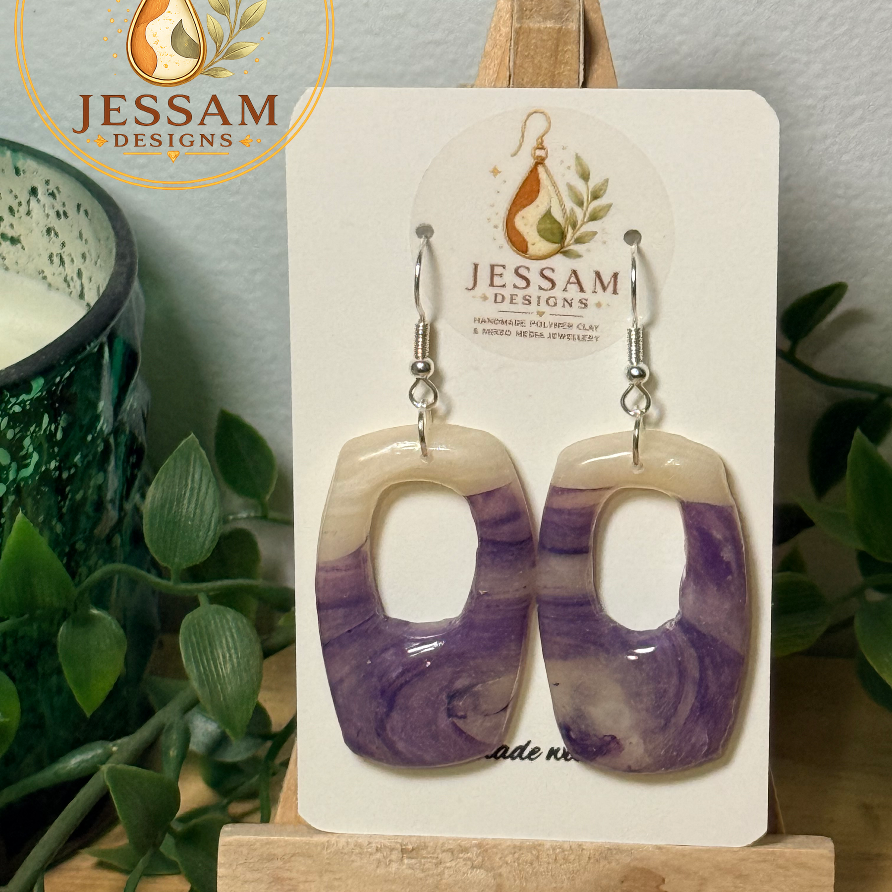 Amethyst Collection | Artisan Polymer Clay Earrings