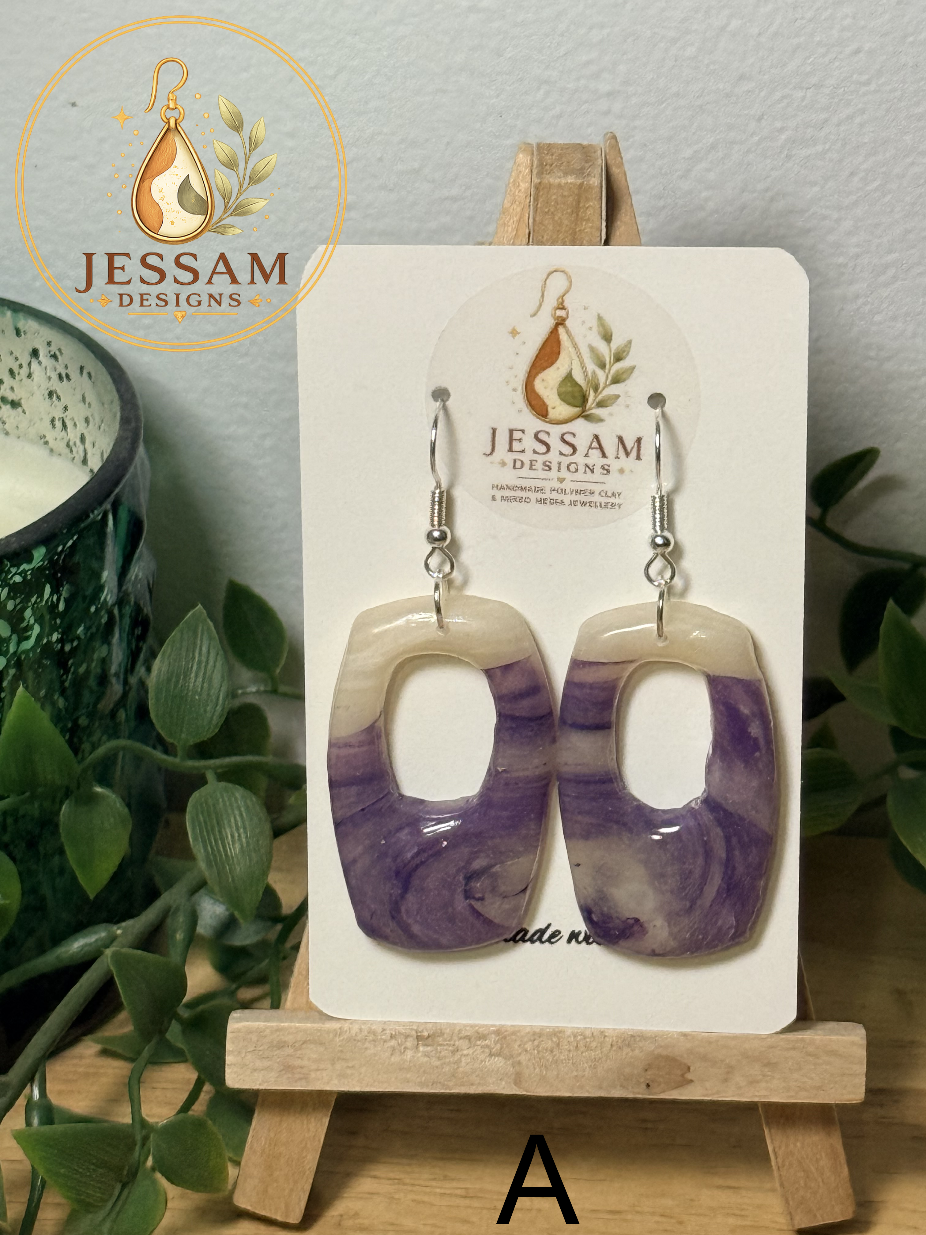 Amethyst Collection | Artisan Polymer Clay Earrings