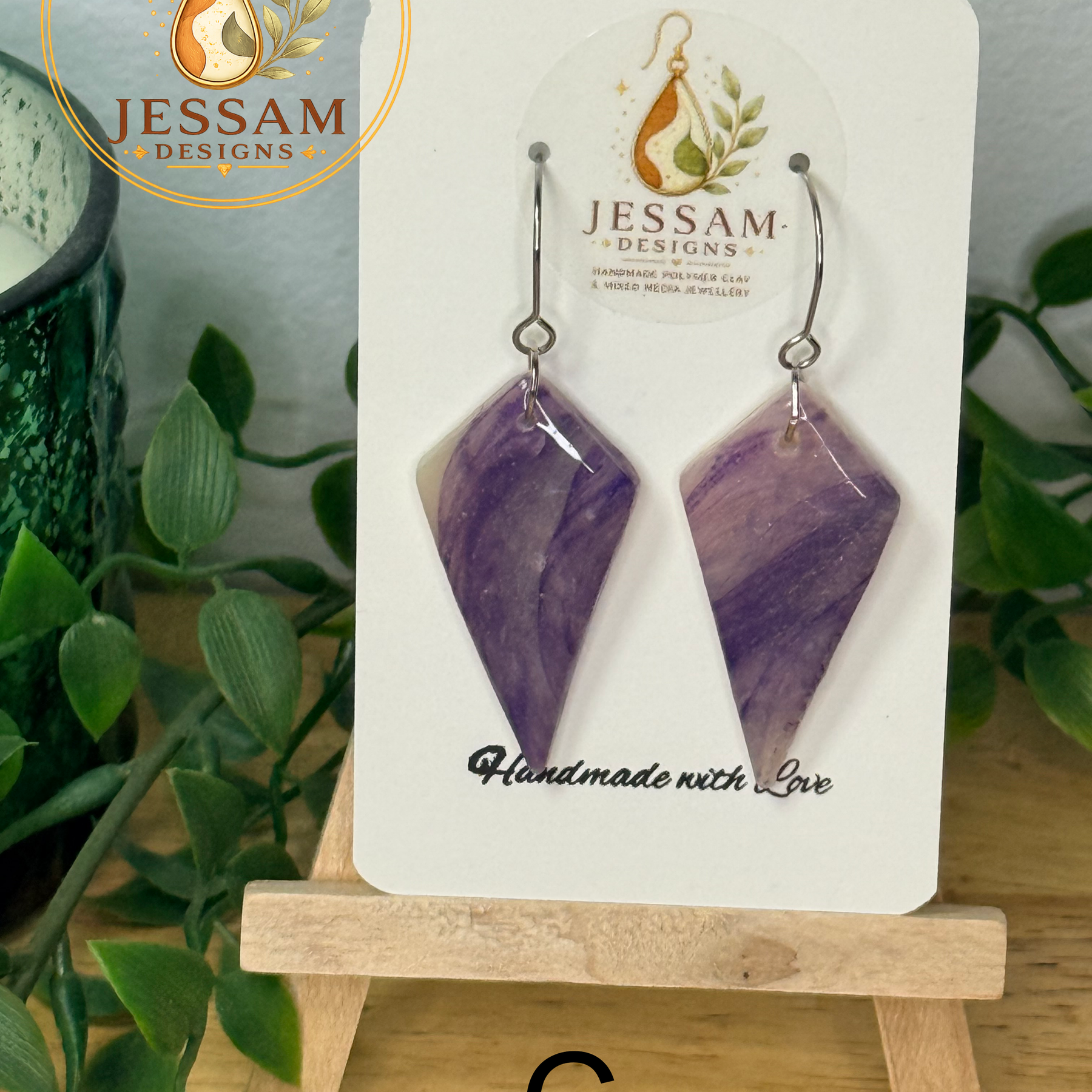 Amethyst Collection | Artisan Polymer Clay Earrings