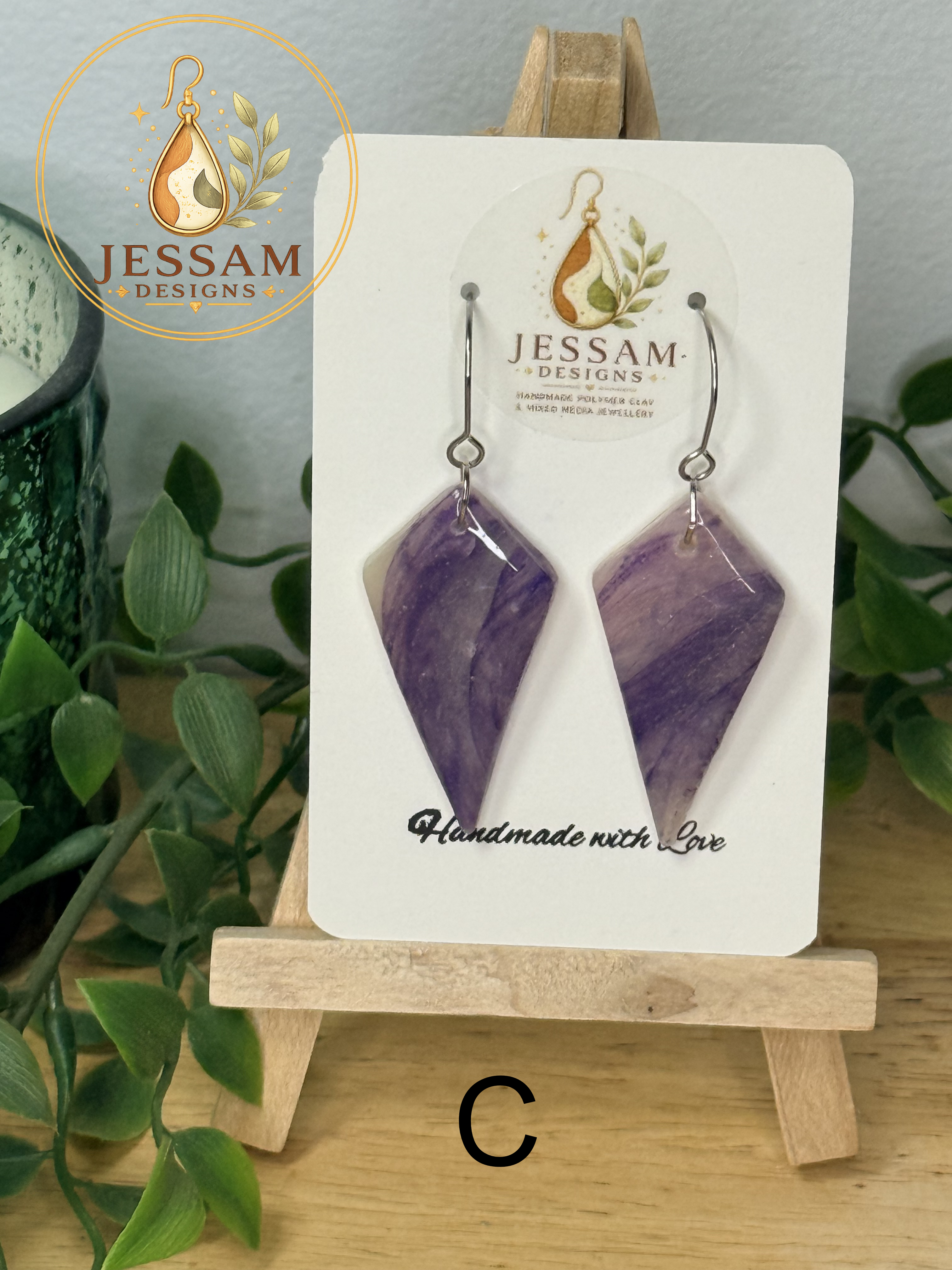 Amethyst Collection | Artisan Polymer Clay Earrings
