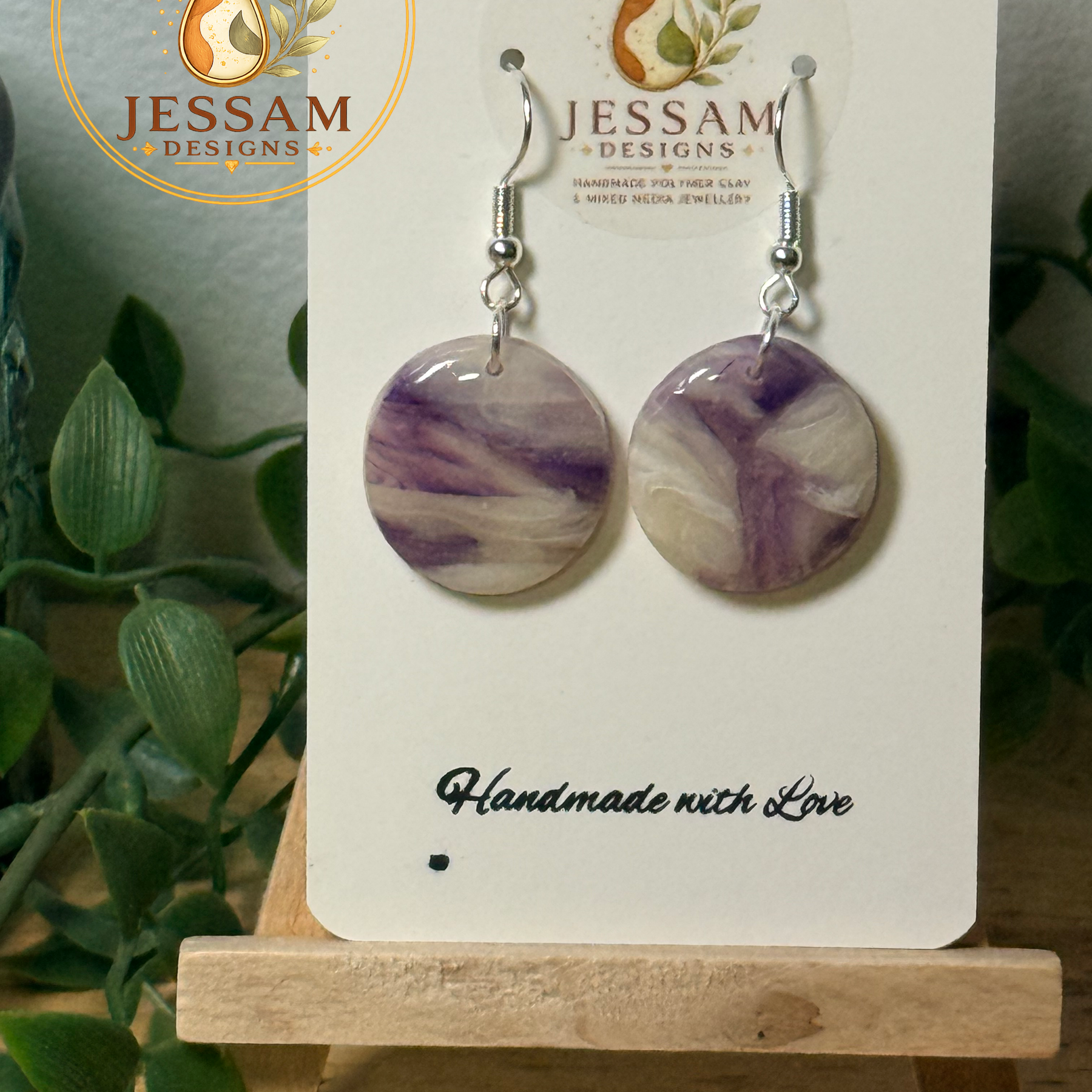 Amethyst Collection | Artisan Polymer Clay Earrings