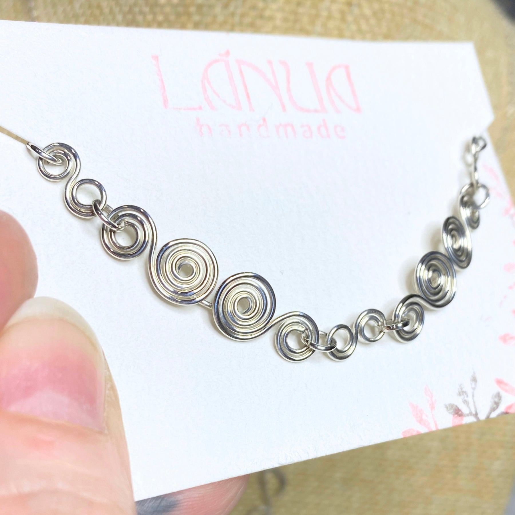 Silver spirals bracelet | Sterling silver | Celtic-inspired jewellery