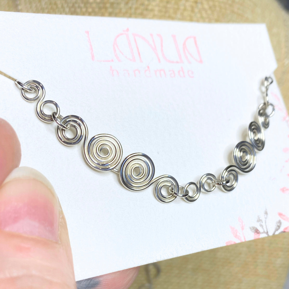 Silver spirals bracelet | Sterling silver | Celtic-inspired jewellery
