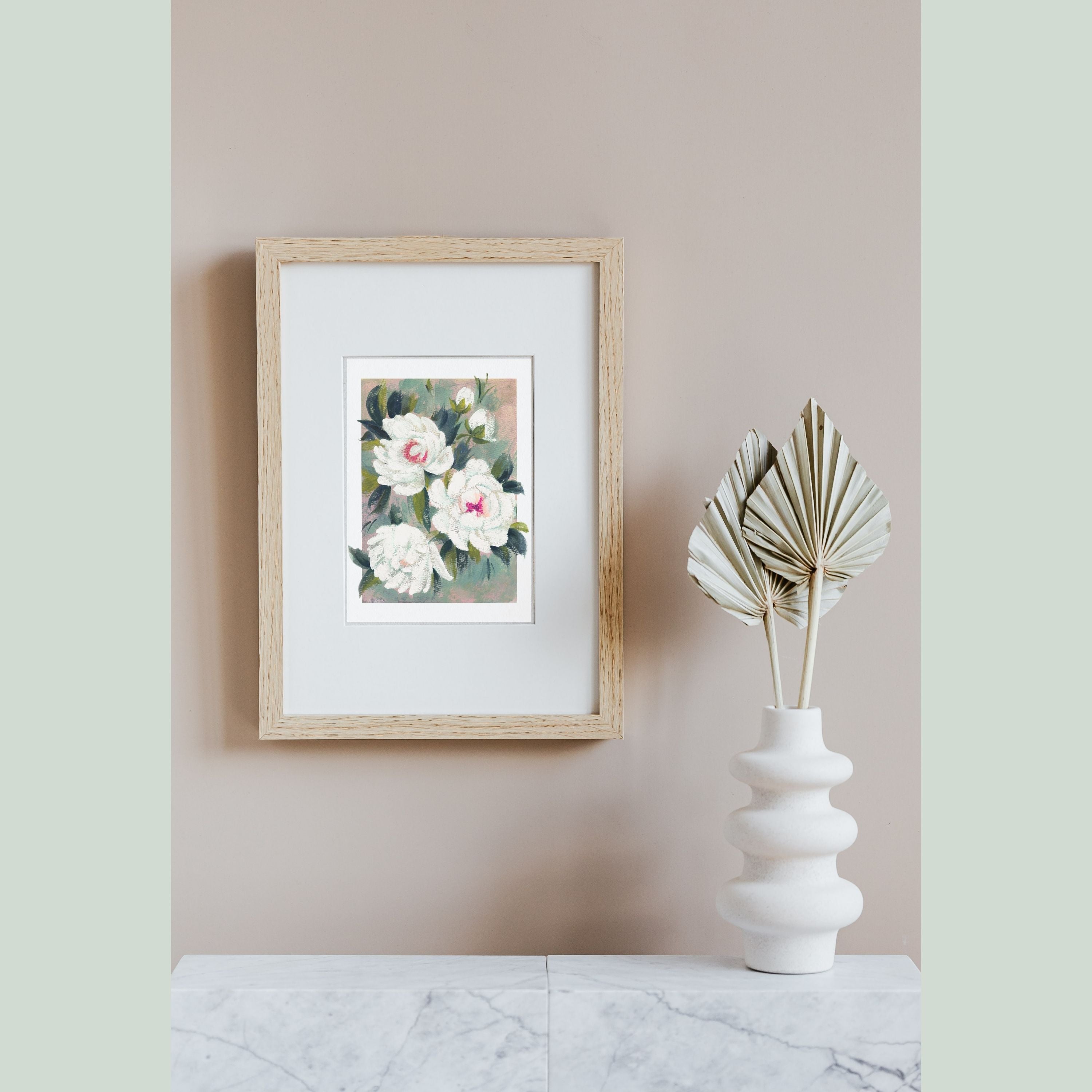 "Crowns of Grace" | Handmade | Gift for Her | Archival Botanical Wall Art Print | Original Floral Gouache Painting | A5 A4 Print | Free Shipping