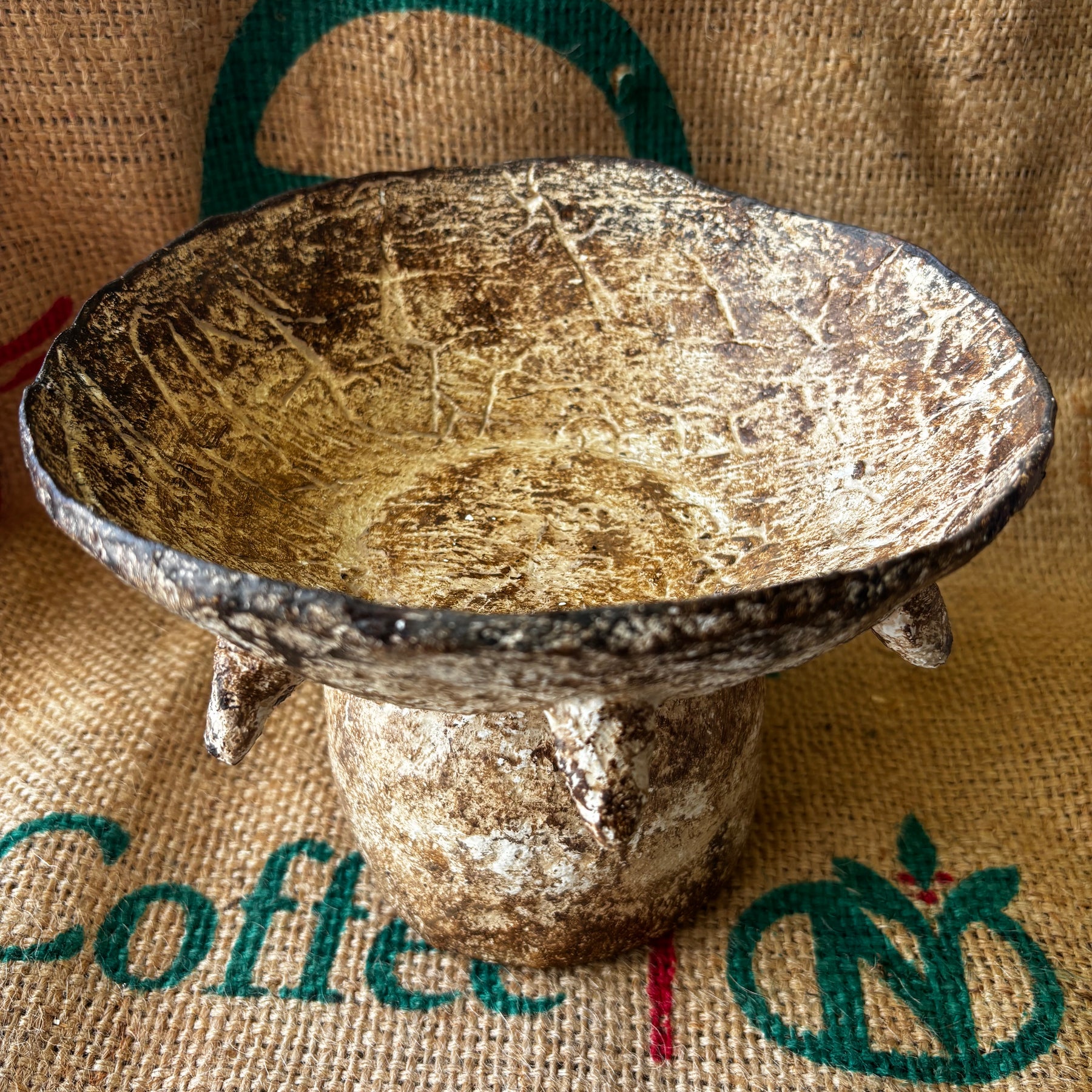Decorative bowl with spikes