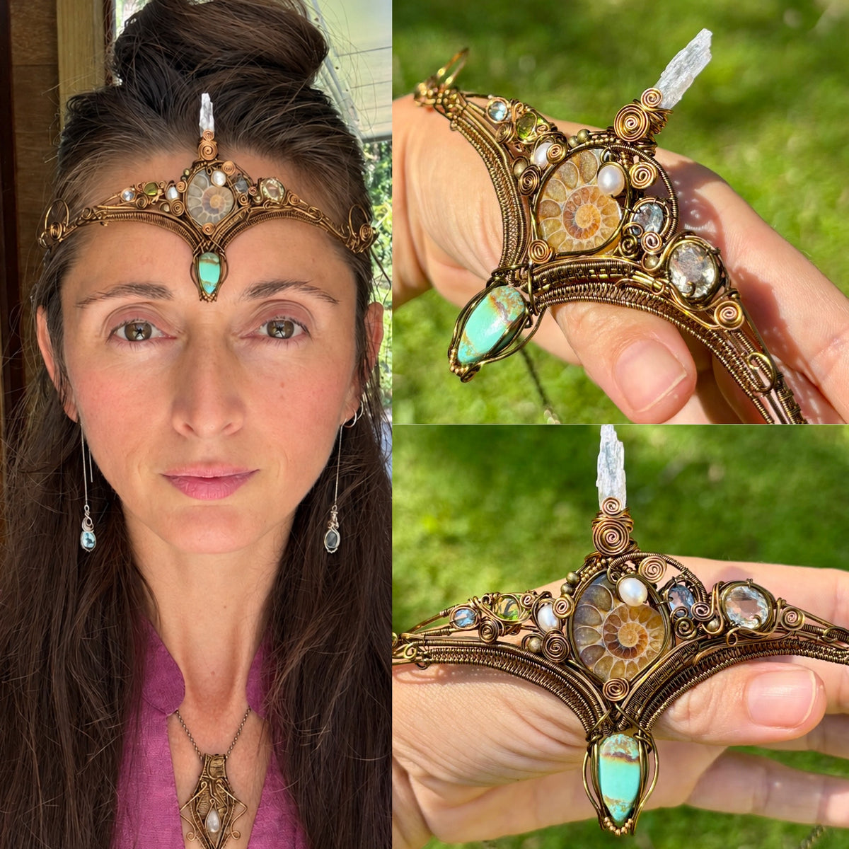 Epic fantasy crown elven crystal tiara