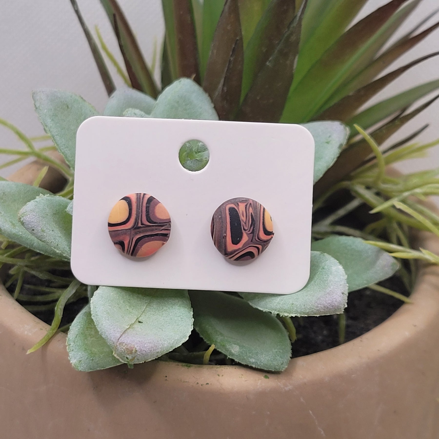 Red Retro Polymer Clay Earring Collection