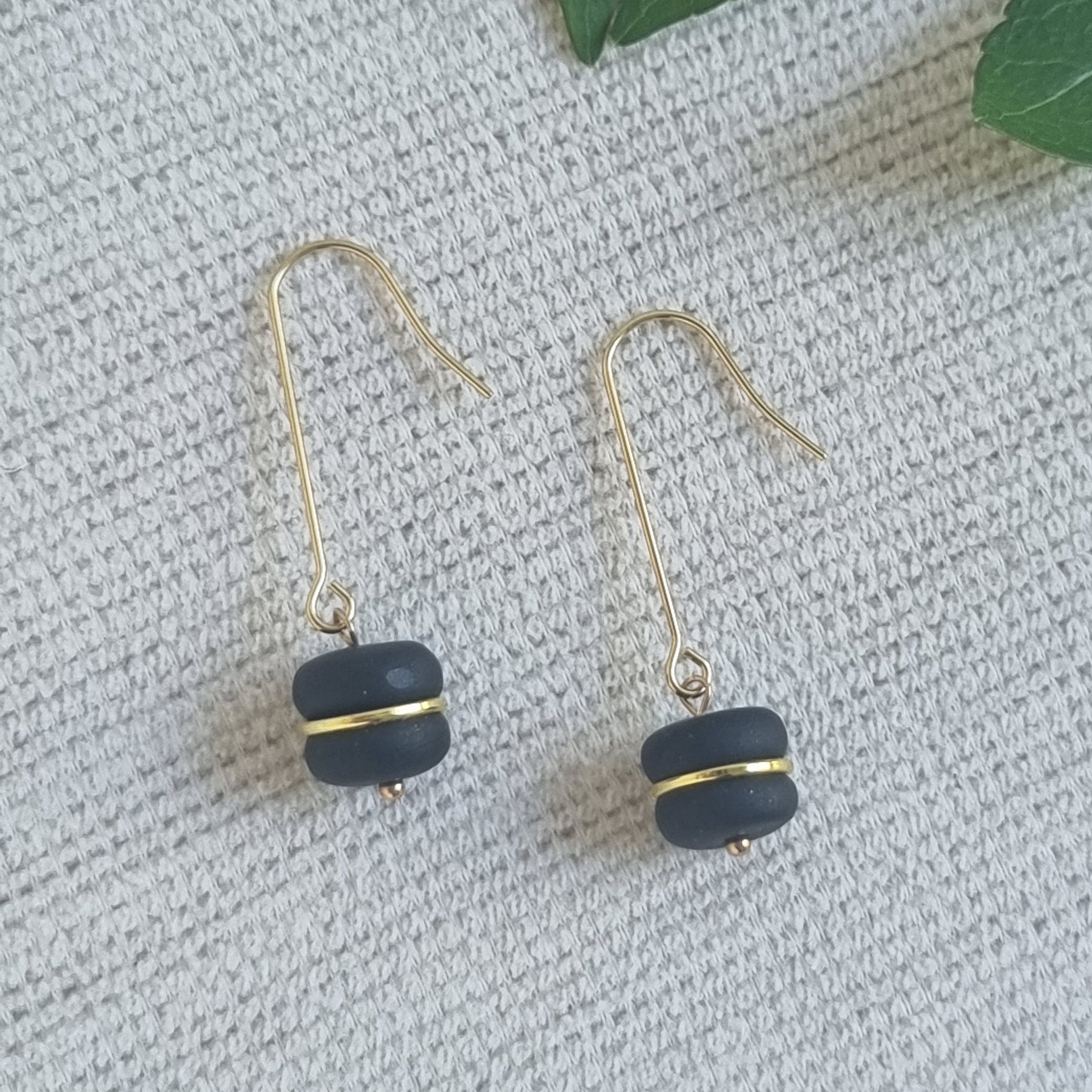 Goldren Black Dangles