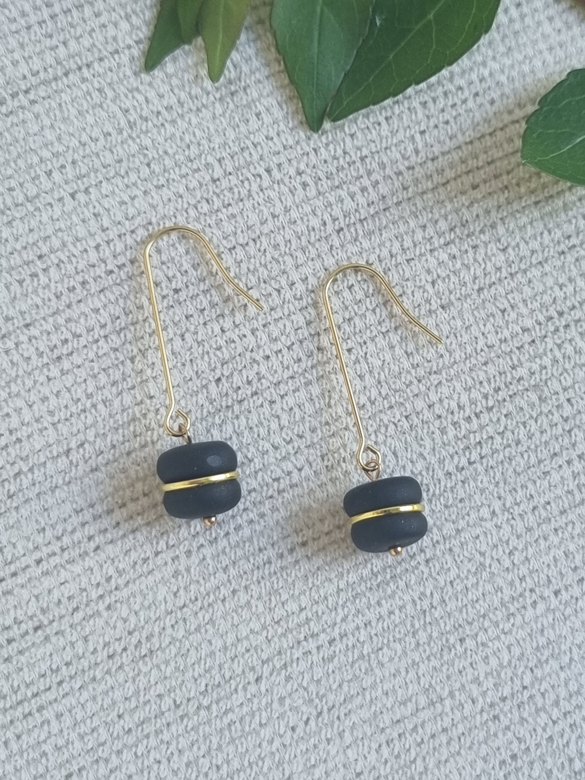 Goldren Black Dangles