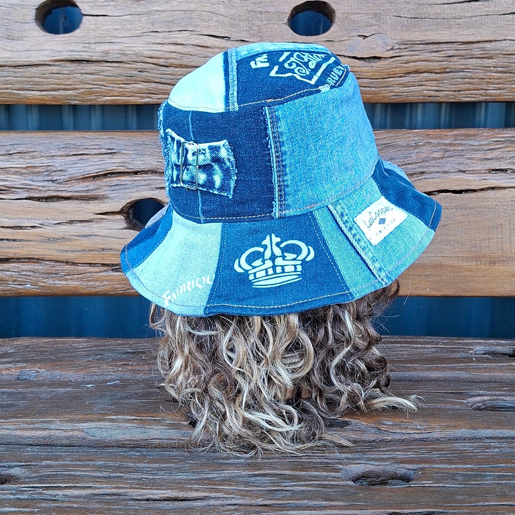 Unique, 'Lee Cooper', Gender Neutral, Recycled, Reversible Denim Bucket Hat