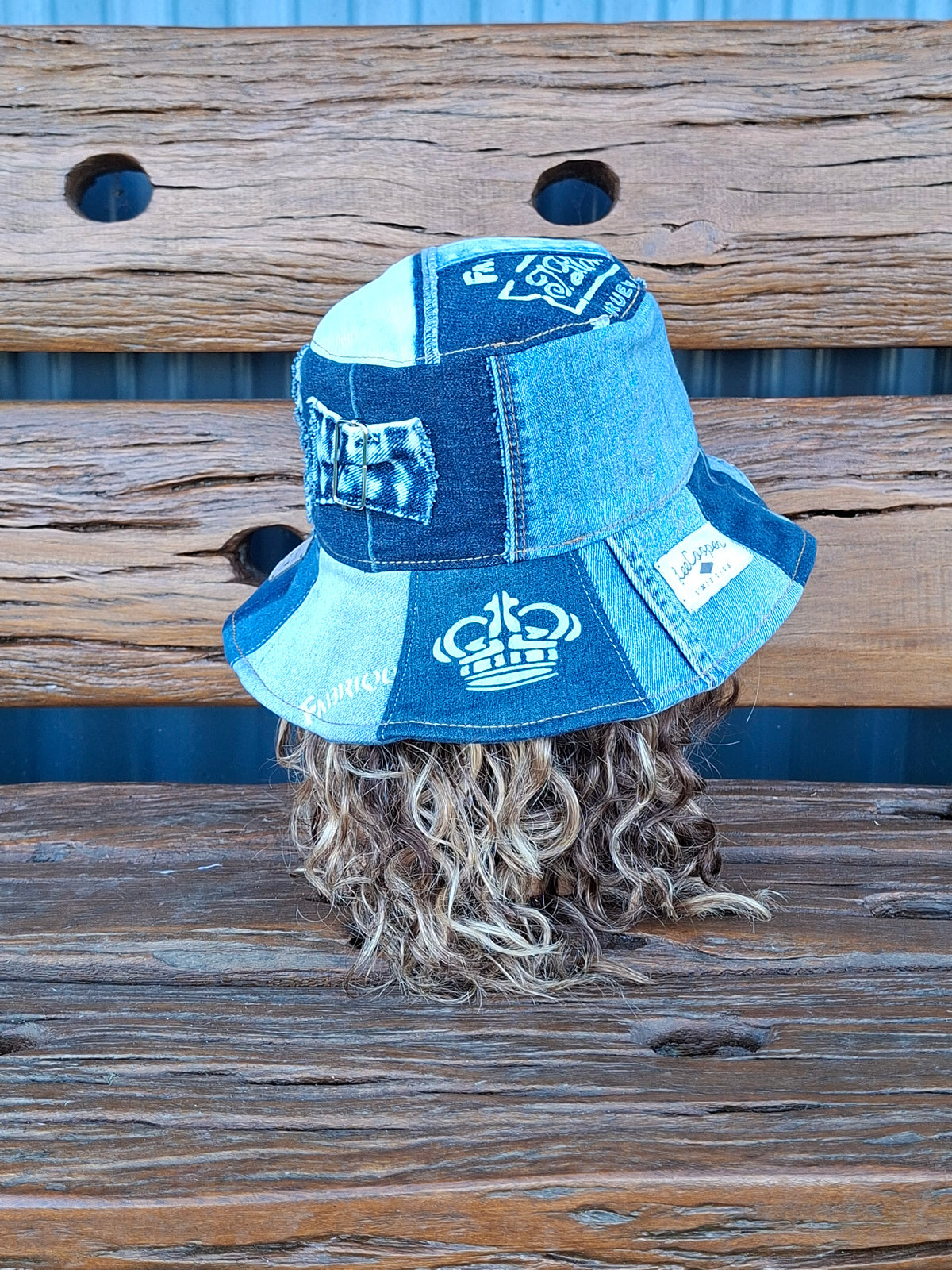 Unique, 'Lee Cooper', Gender Neutral, Recycled, Reversible Denim Bucket Hat