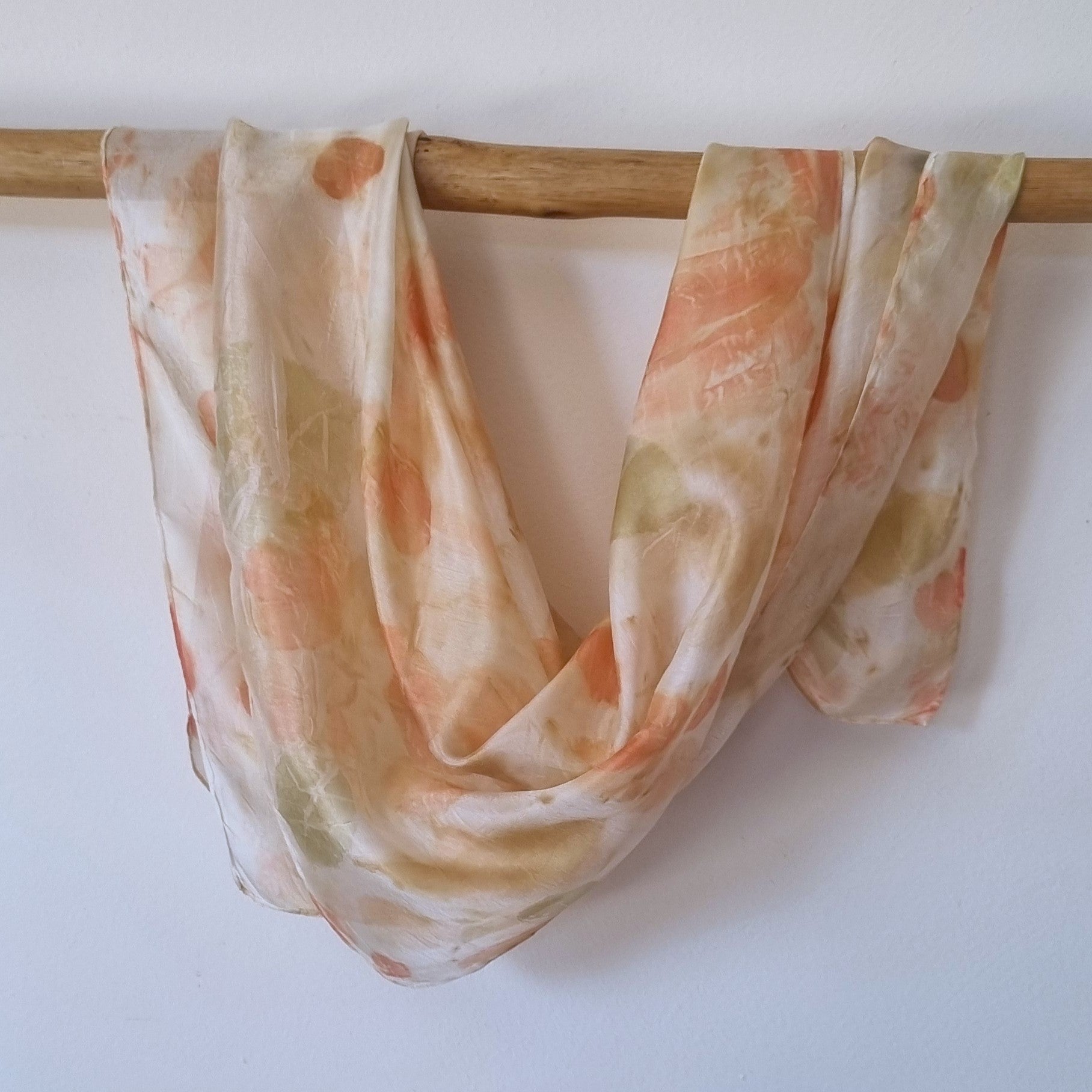 The Clara - Pure Silk Ecoprint Square Scarf - Limited Edition Collection