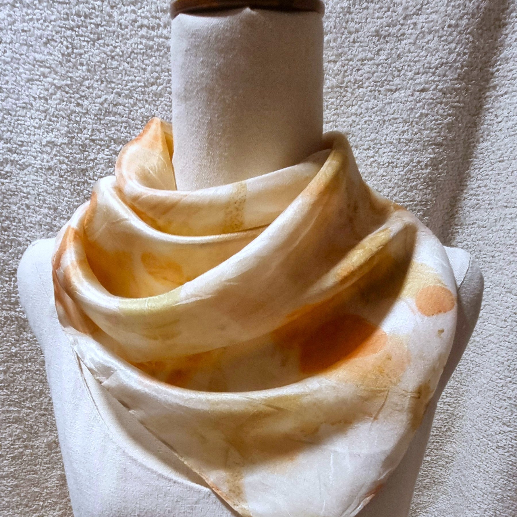 The Clara - Pure Silk Ecoprint Square Scarf - Limited Edition Collection