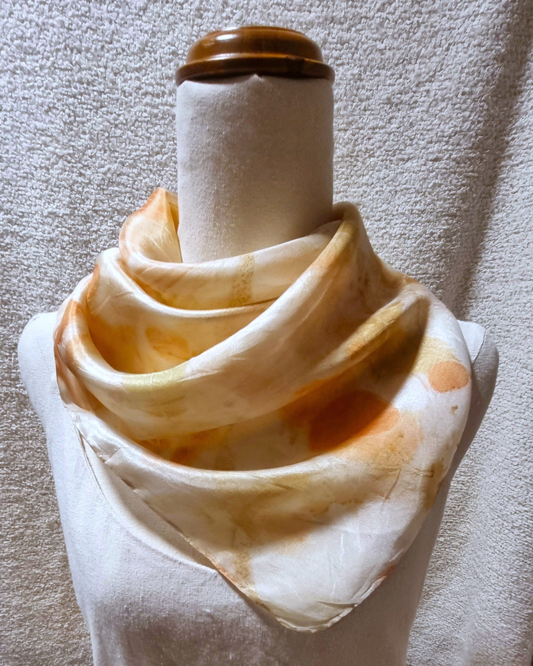 The Clara - Pure Silk Ecoprint Square Scarf - Limited Edition Collection