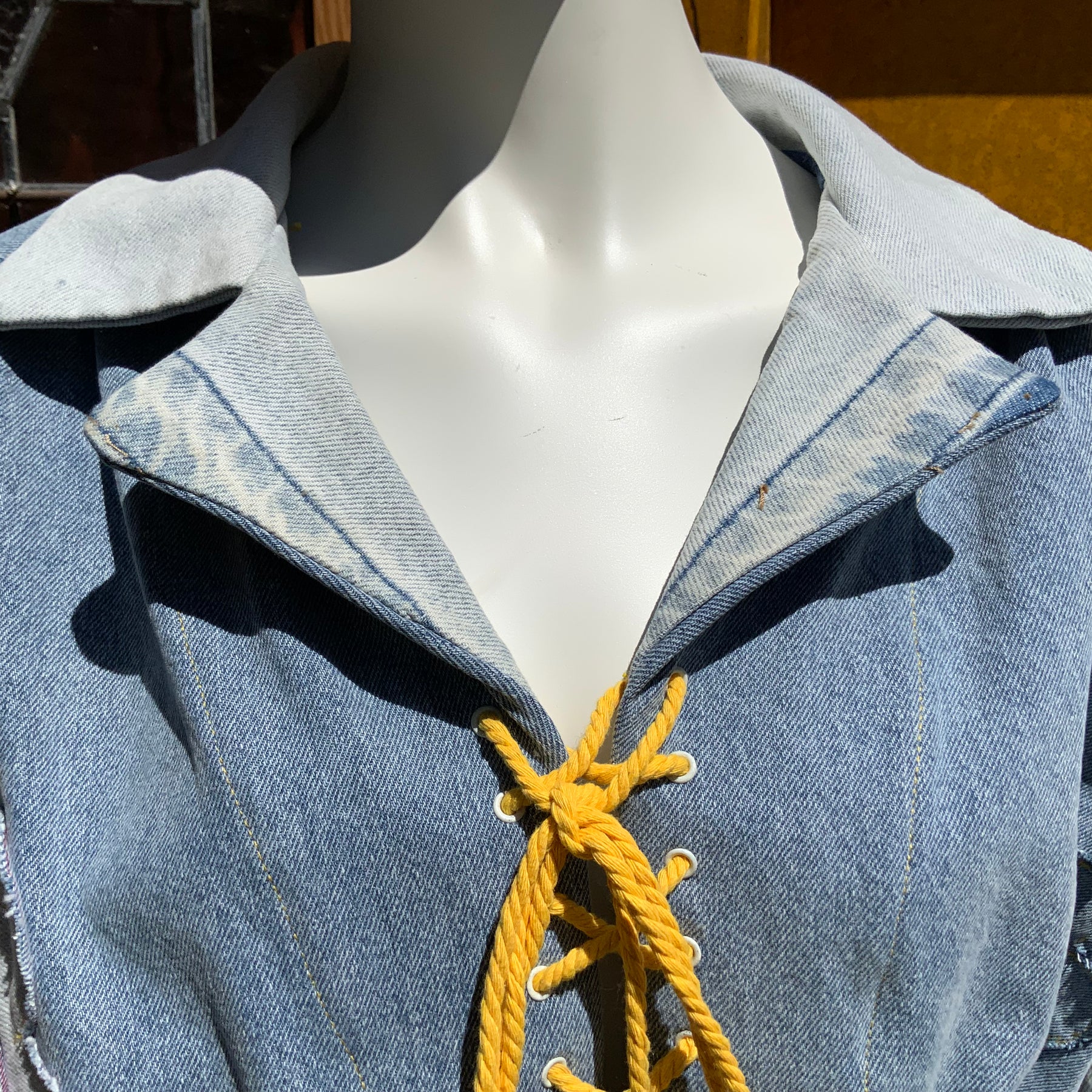 "Daisy Dreaming" Upcycled Denim Blouse