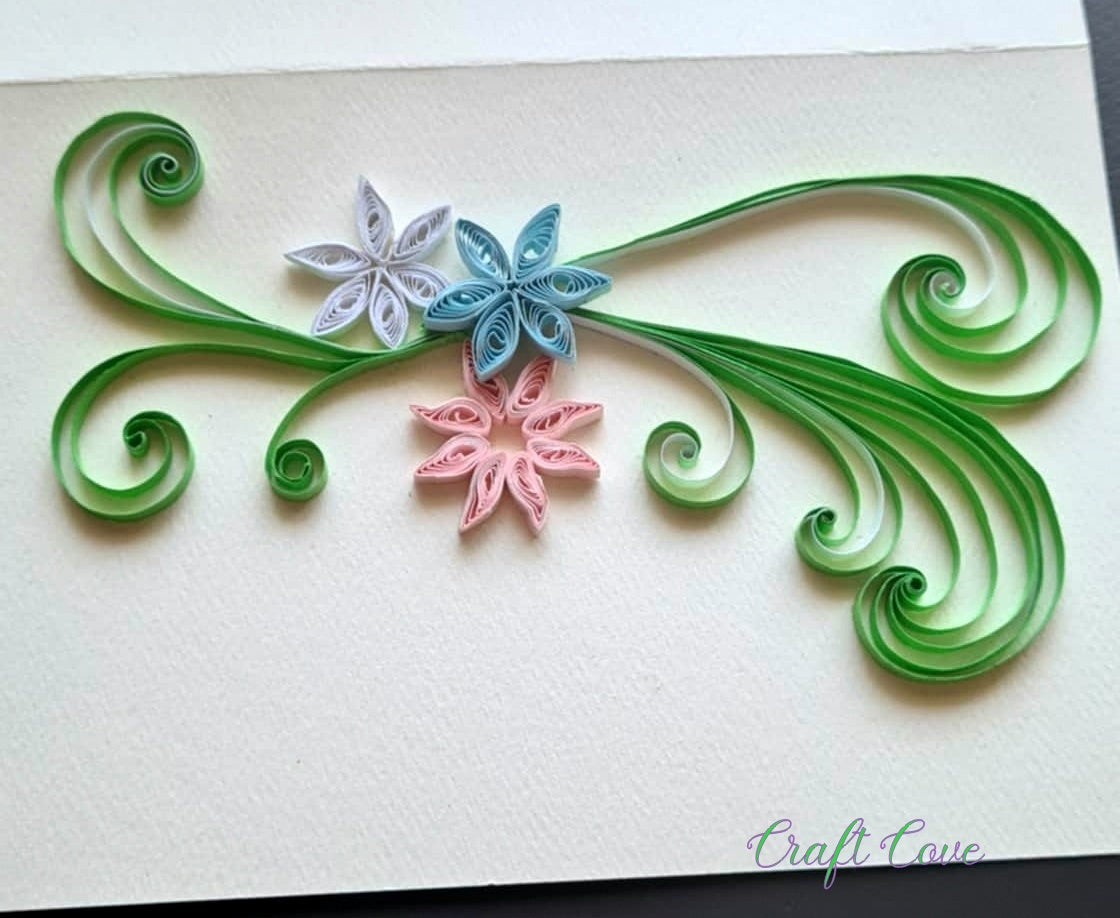 Handmade Quilled Greeting Card – Blank Inside – Choice of 2 Designs
