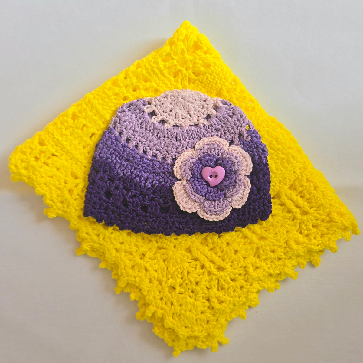 Crocheted Bamboo Yarn Baby Hat