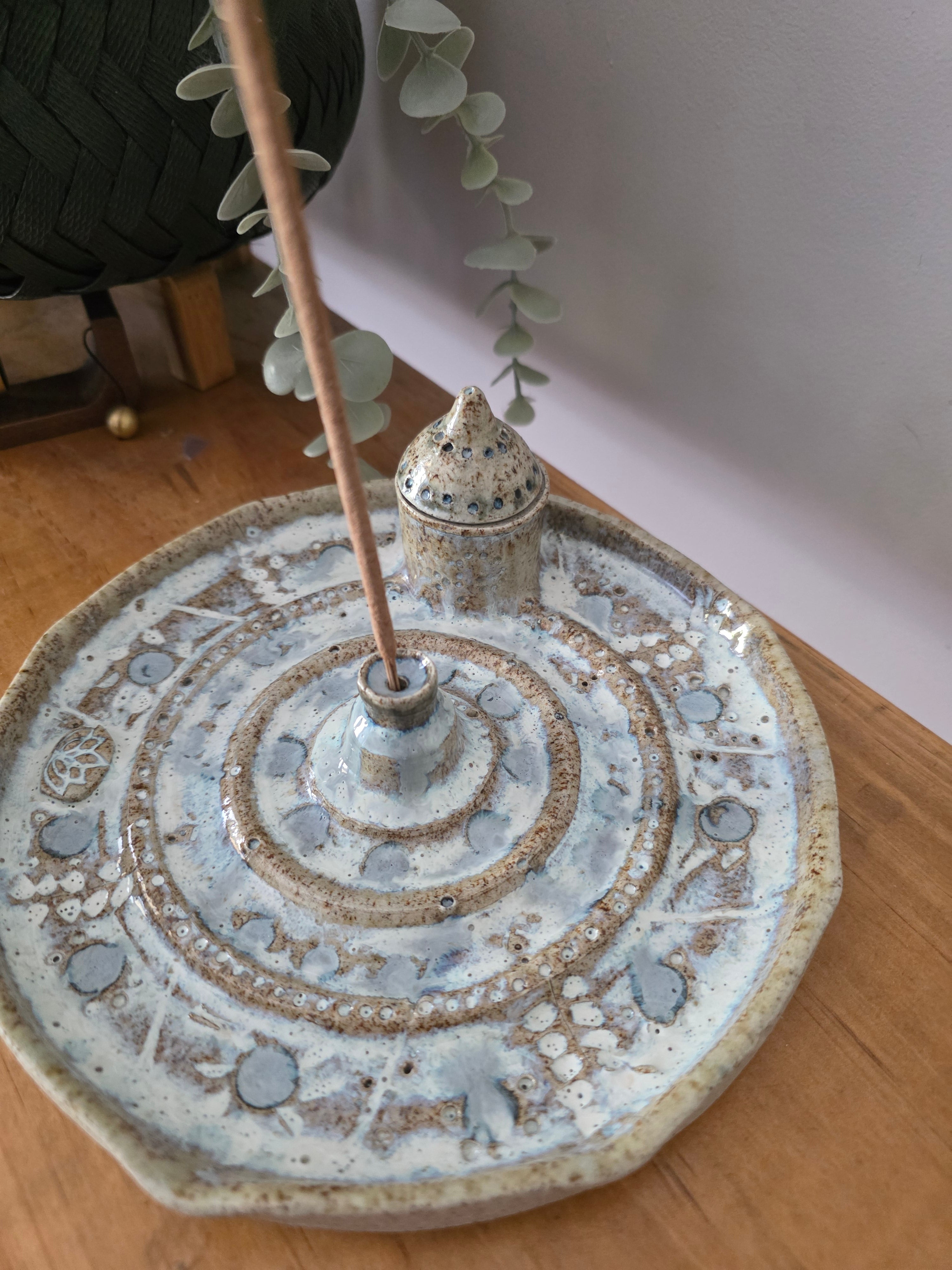 Handmade Rustic Pottery incense plates