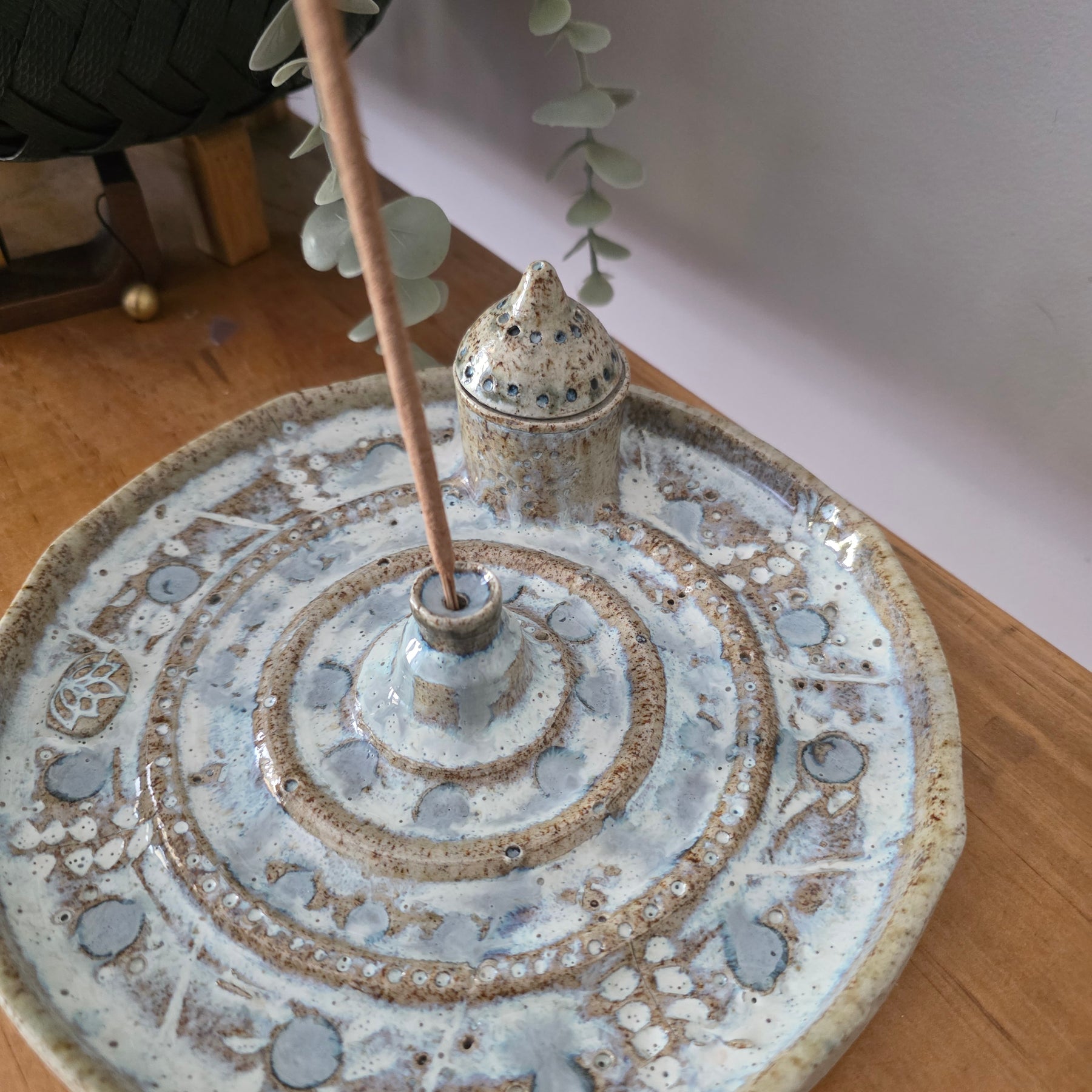 Handmade Rustic Pottery incense plates