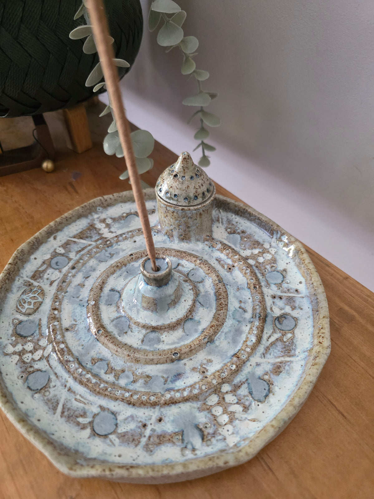 Handmade Rustic Pottery incense plates
