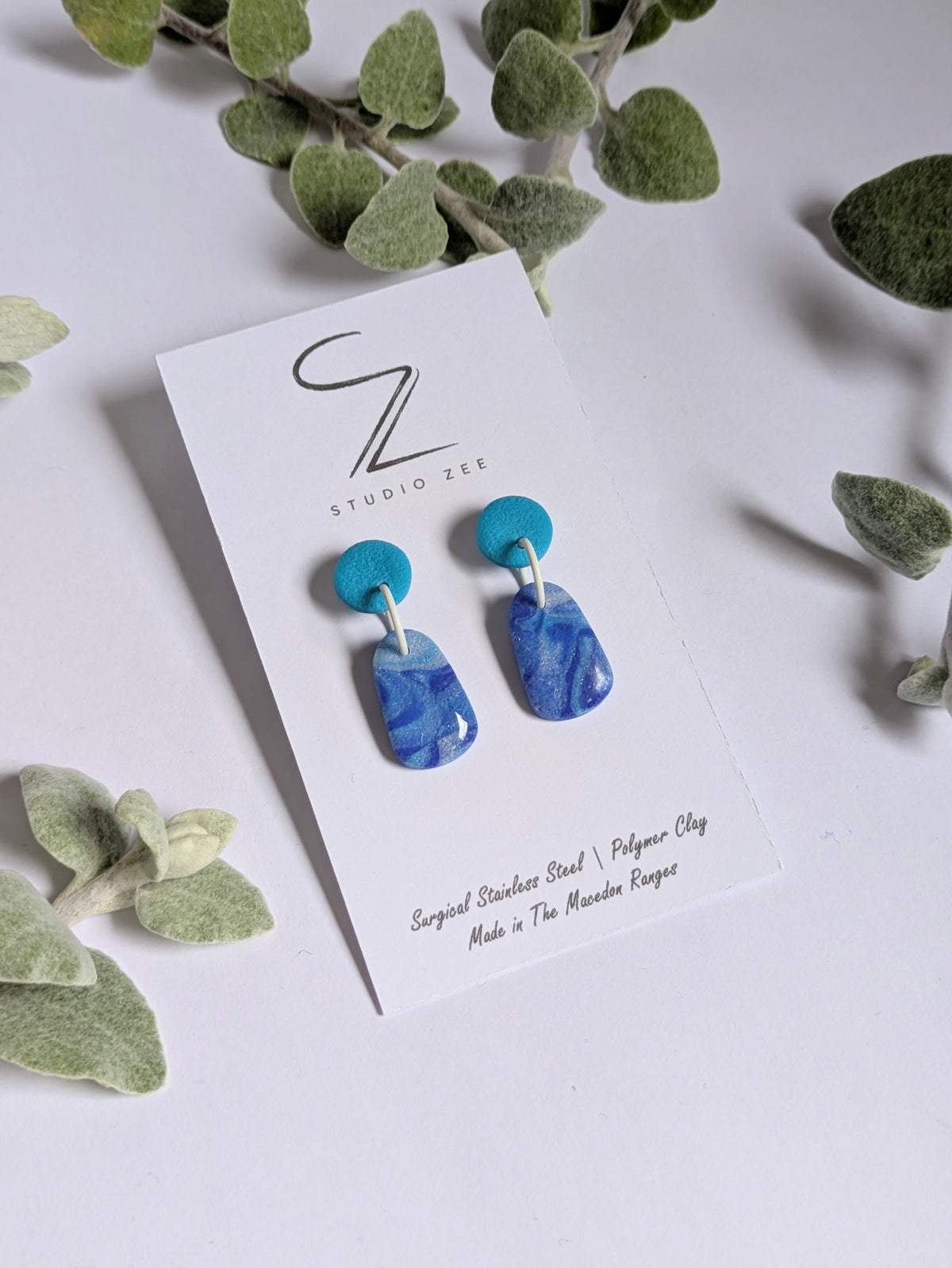 Pillar Stud Dangle Earrings