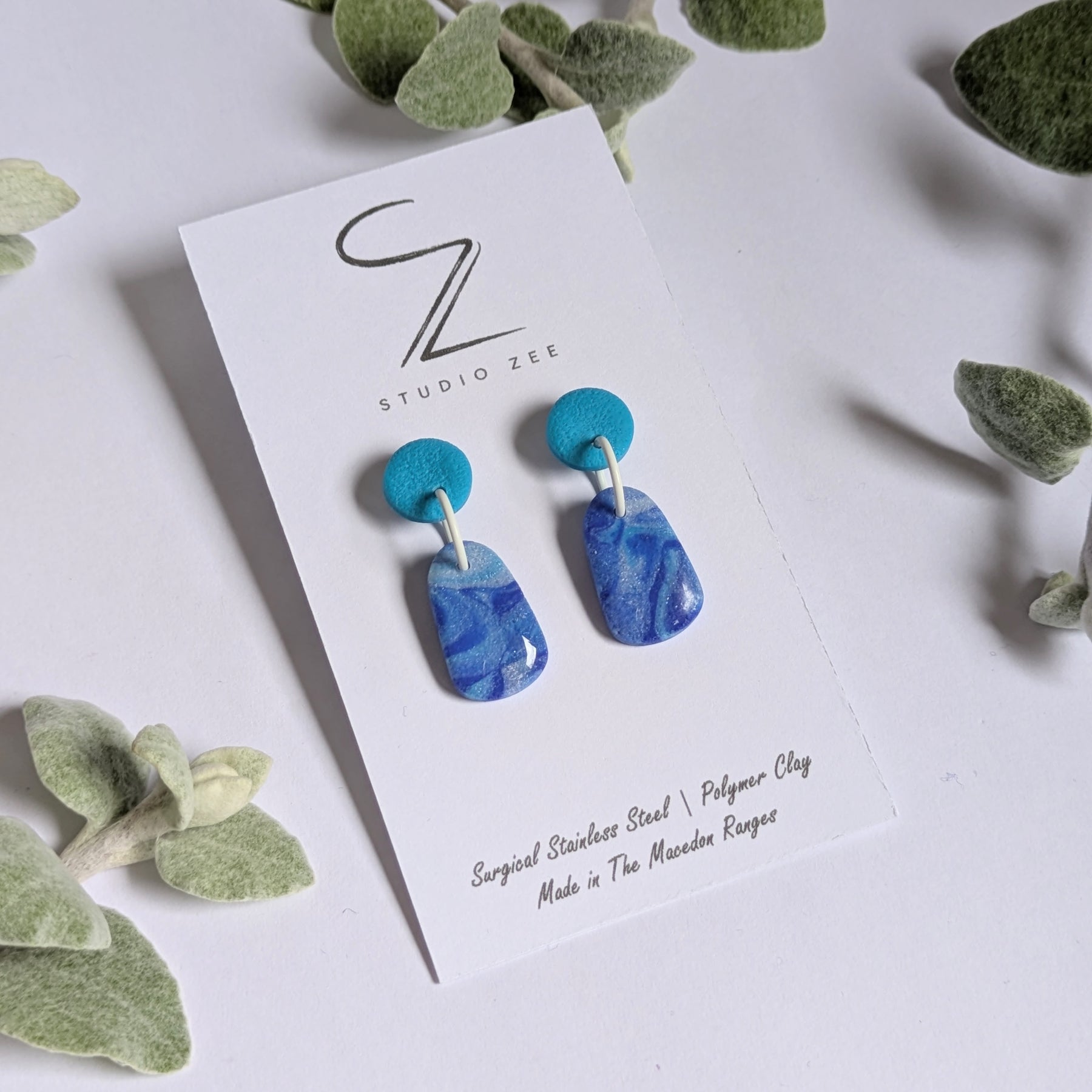 Pillar Stud Dangle Earrings