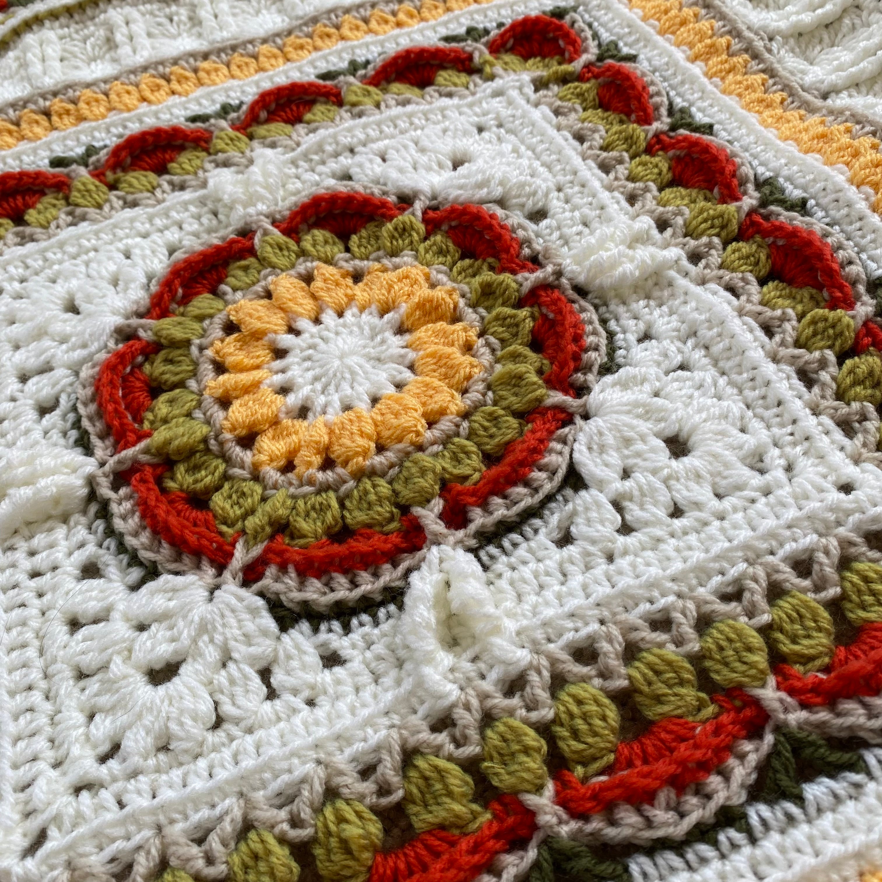 Handmade | Crochet |Heirloom | Baby Blanket | Autumn Whimsy