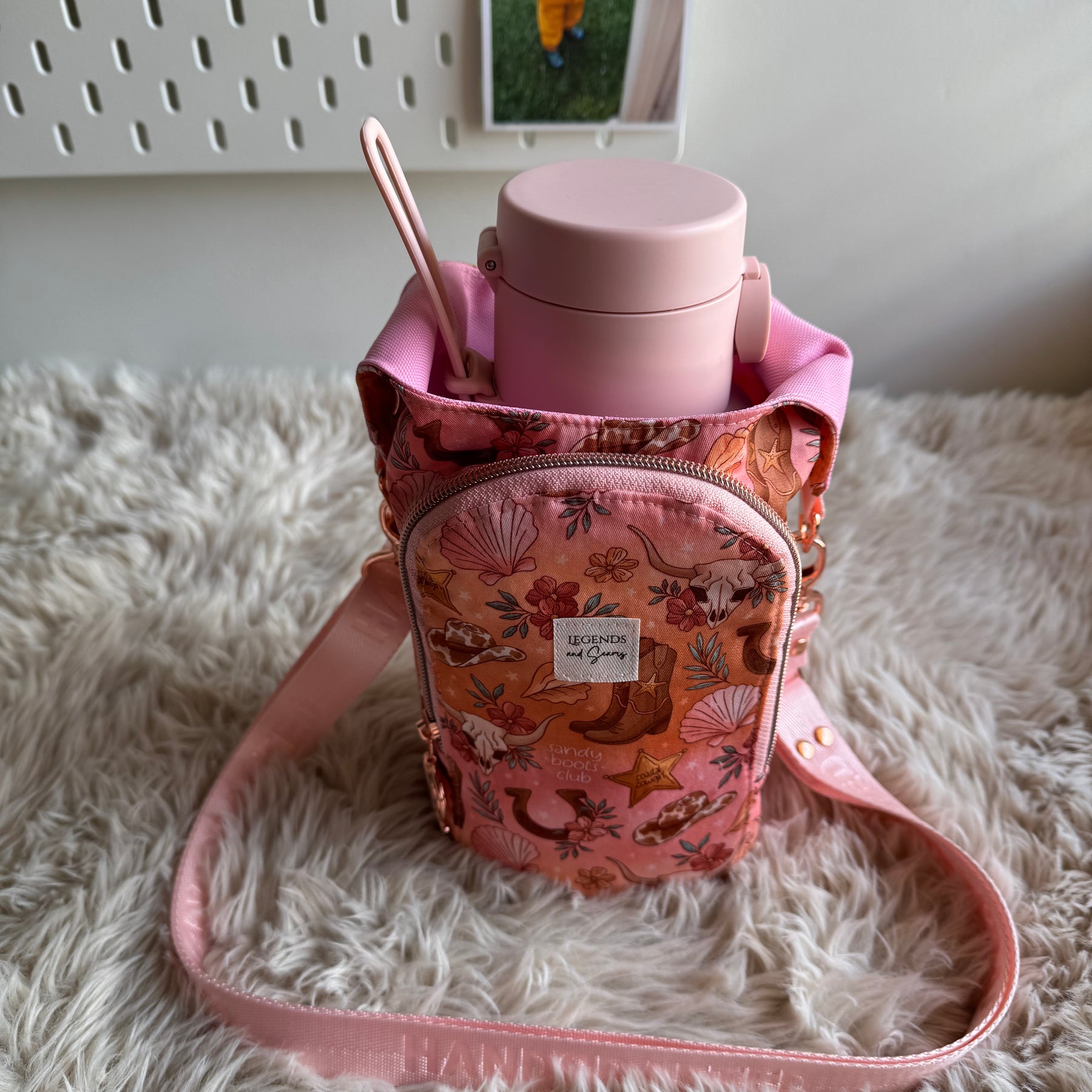 Sunset Cowgirl Water Bottle Sling