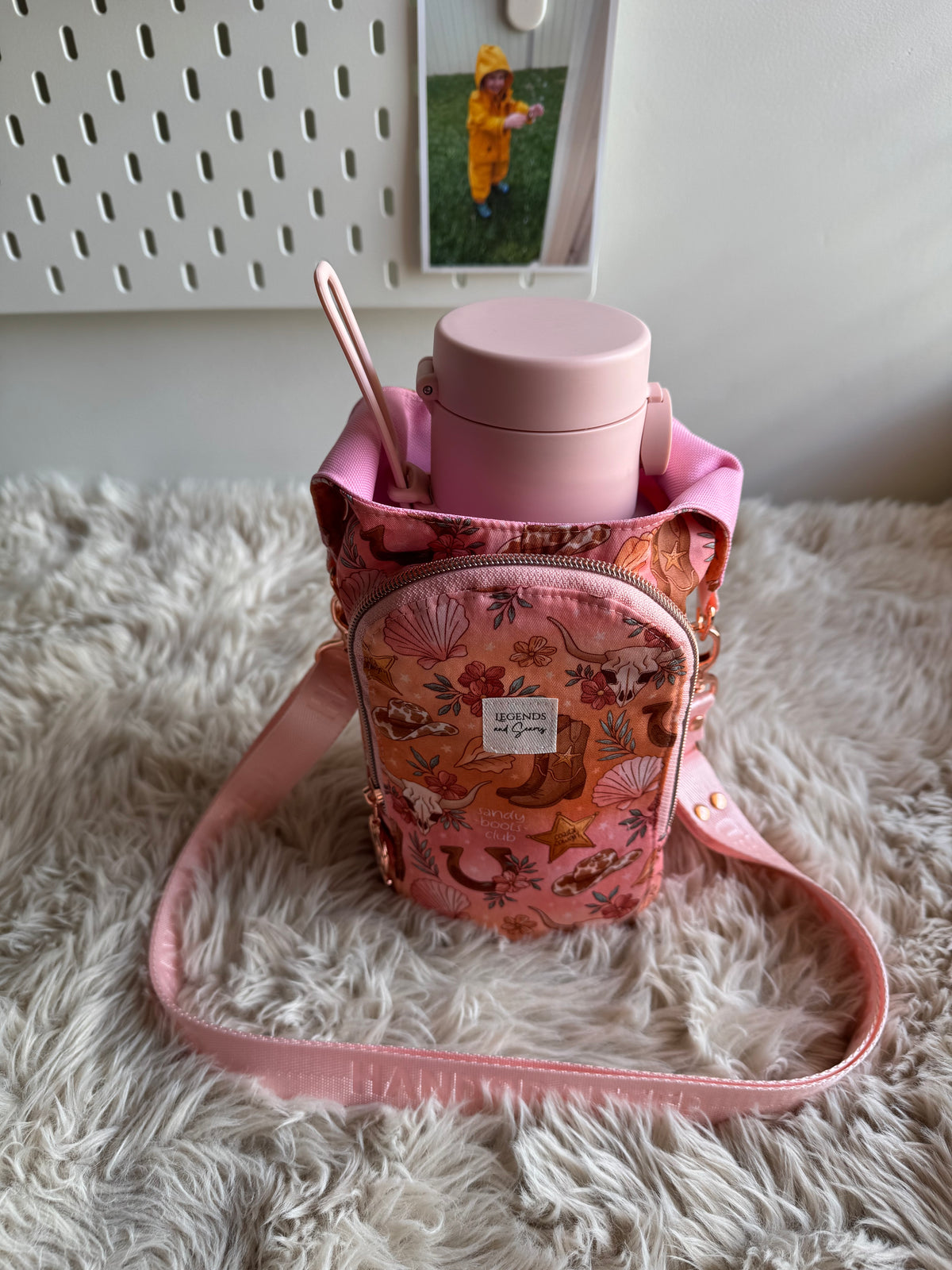 Sunset Cowgirl Water Bottle Sling