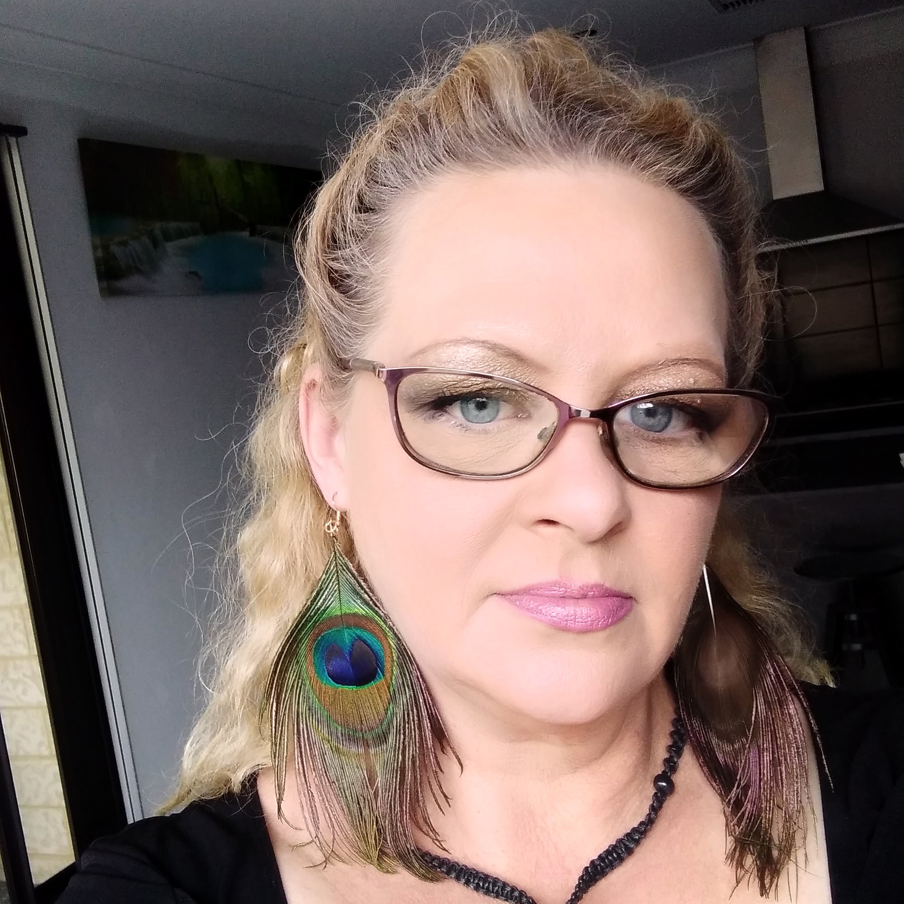 Handcrafted Peacock Feather Earrings – Boho Statement Earrings