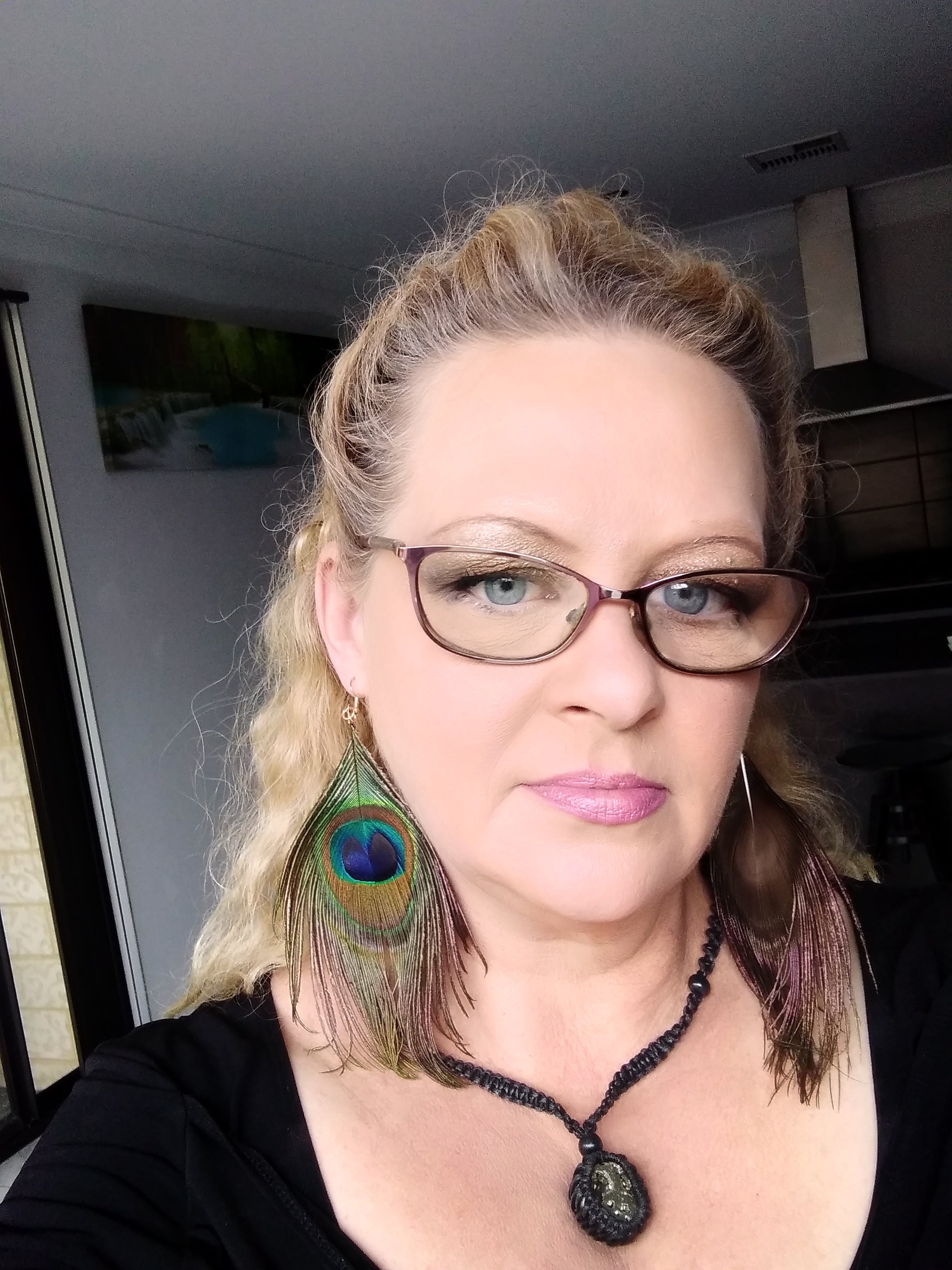 Handcrafted Peacock Feather Earrings – Boho Statement Earrings