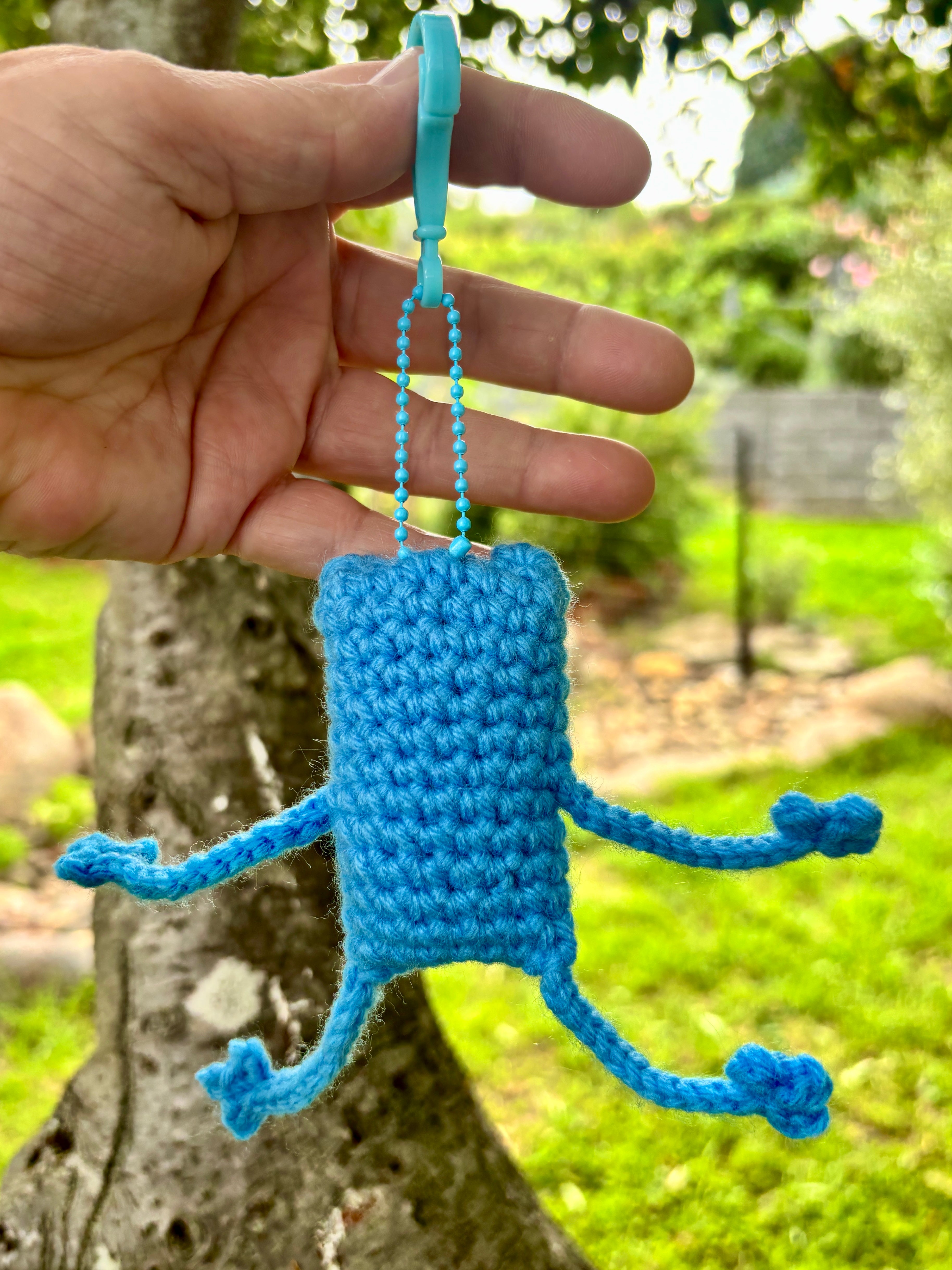 Funny Floppy Frog Keychain Bag Tag