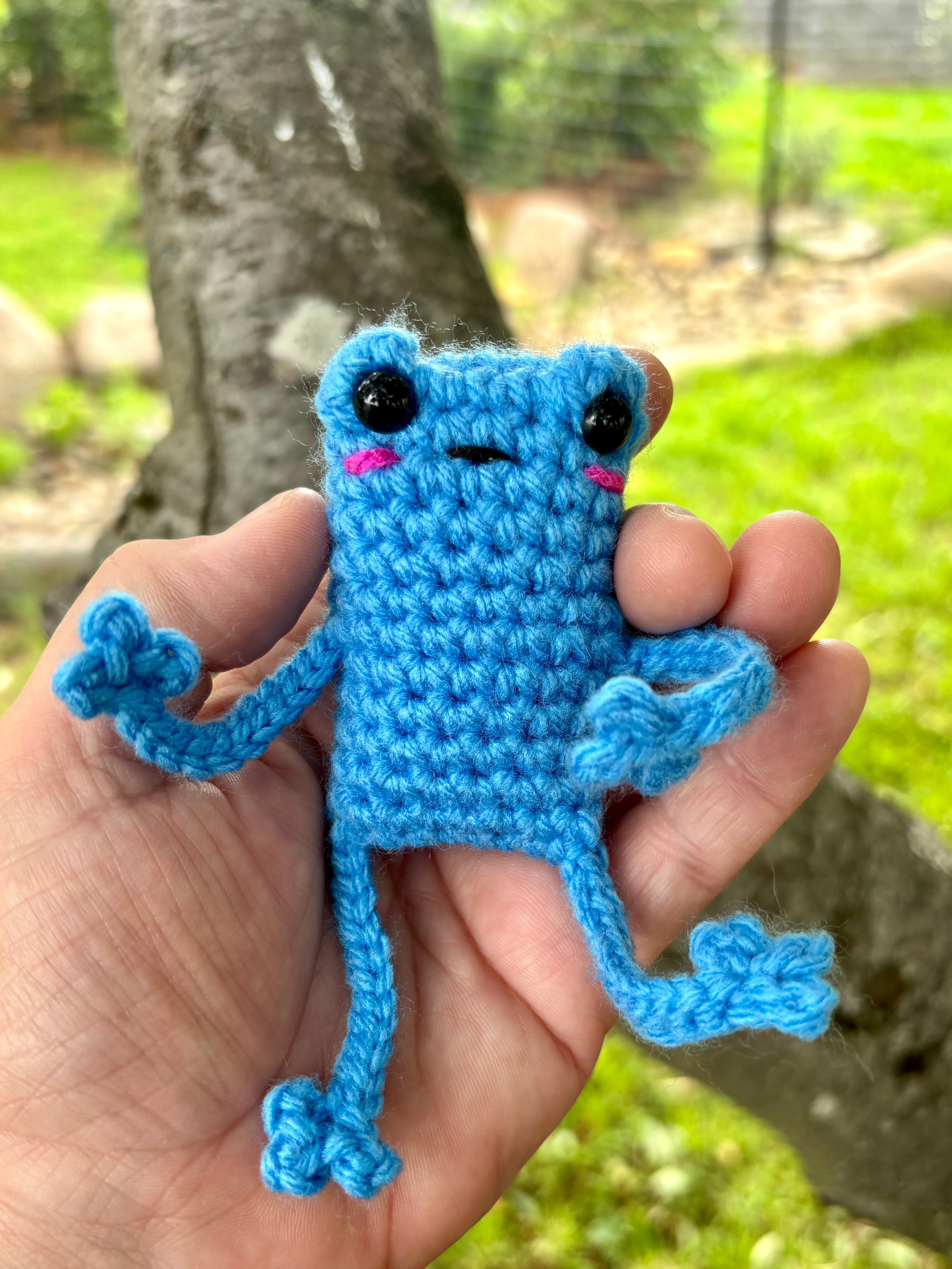 Funny Floppy Frog Keychain Bag Tag