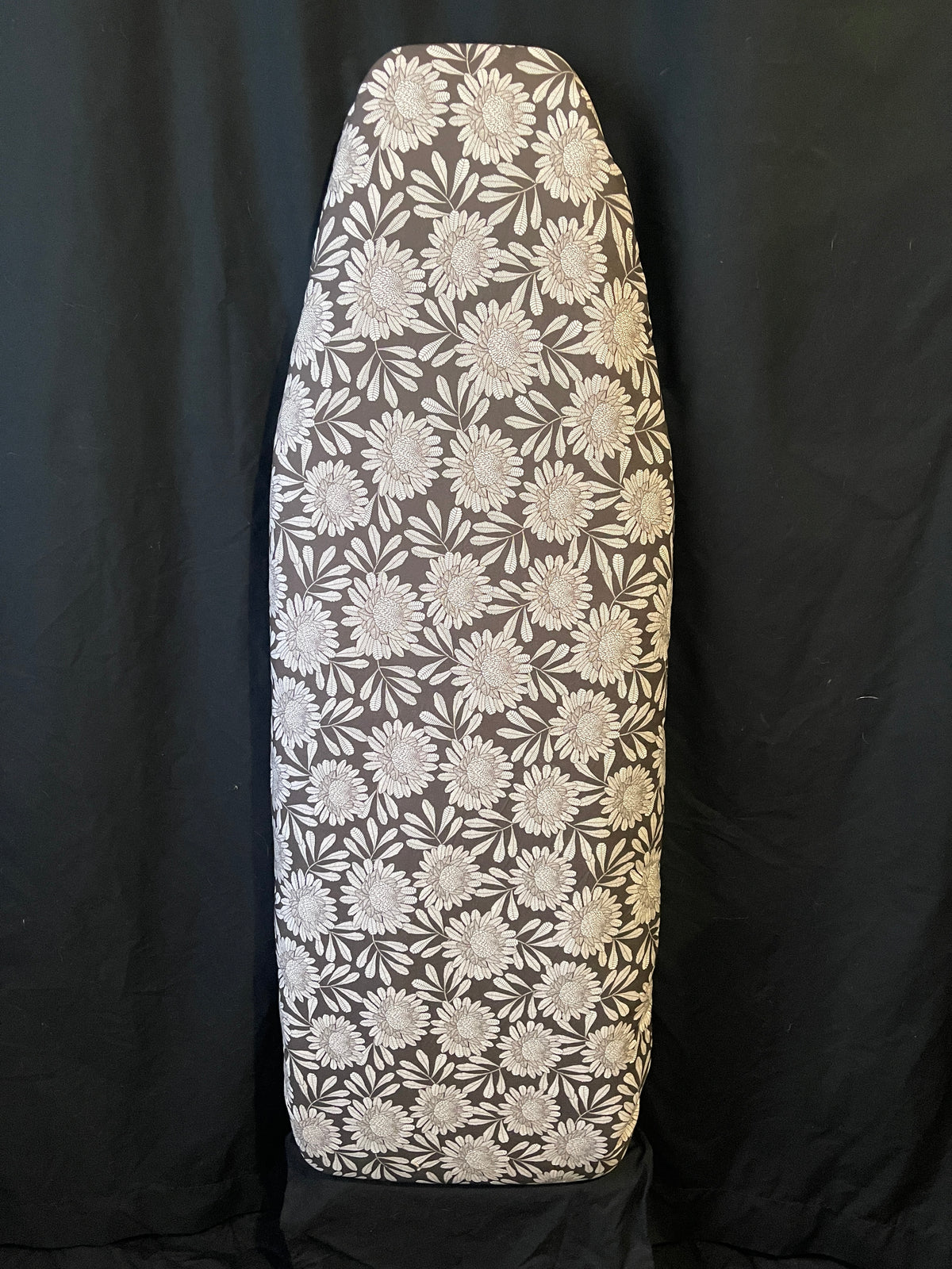 Padded ironing board cover- Black Waratah