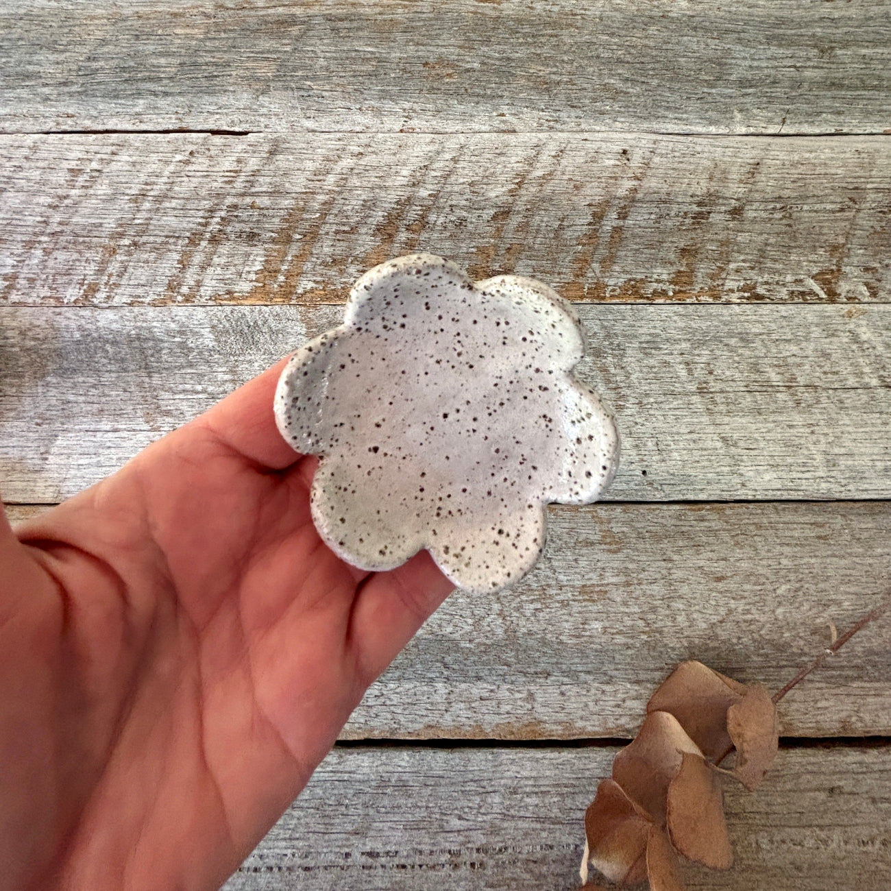 Ceramic Rustic Flower Plates - Set of 3