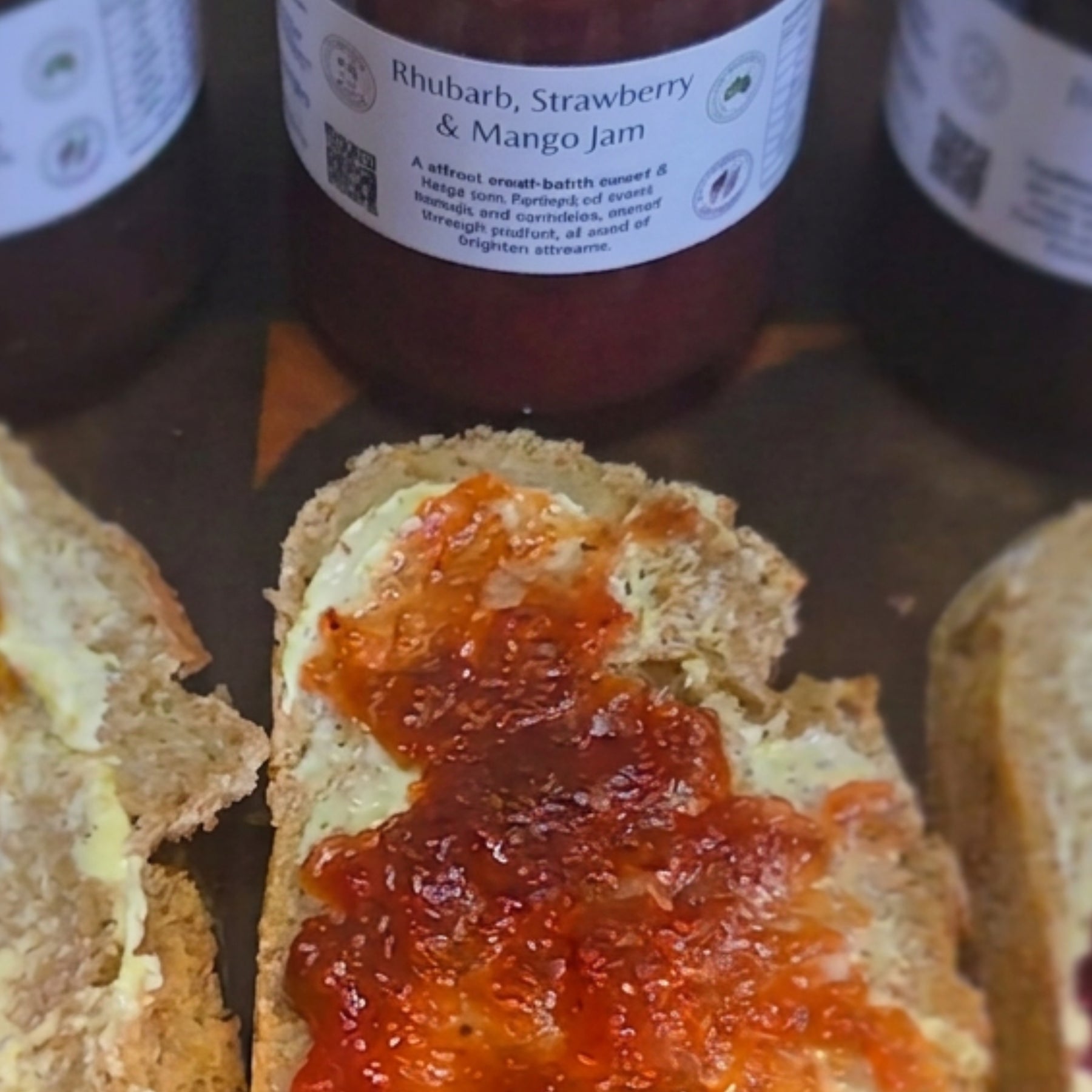 Rhubarb, Strawberry & Mango Jam