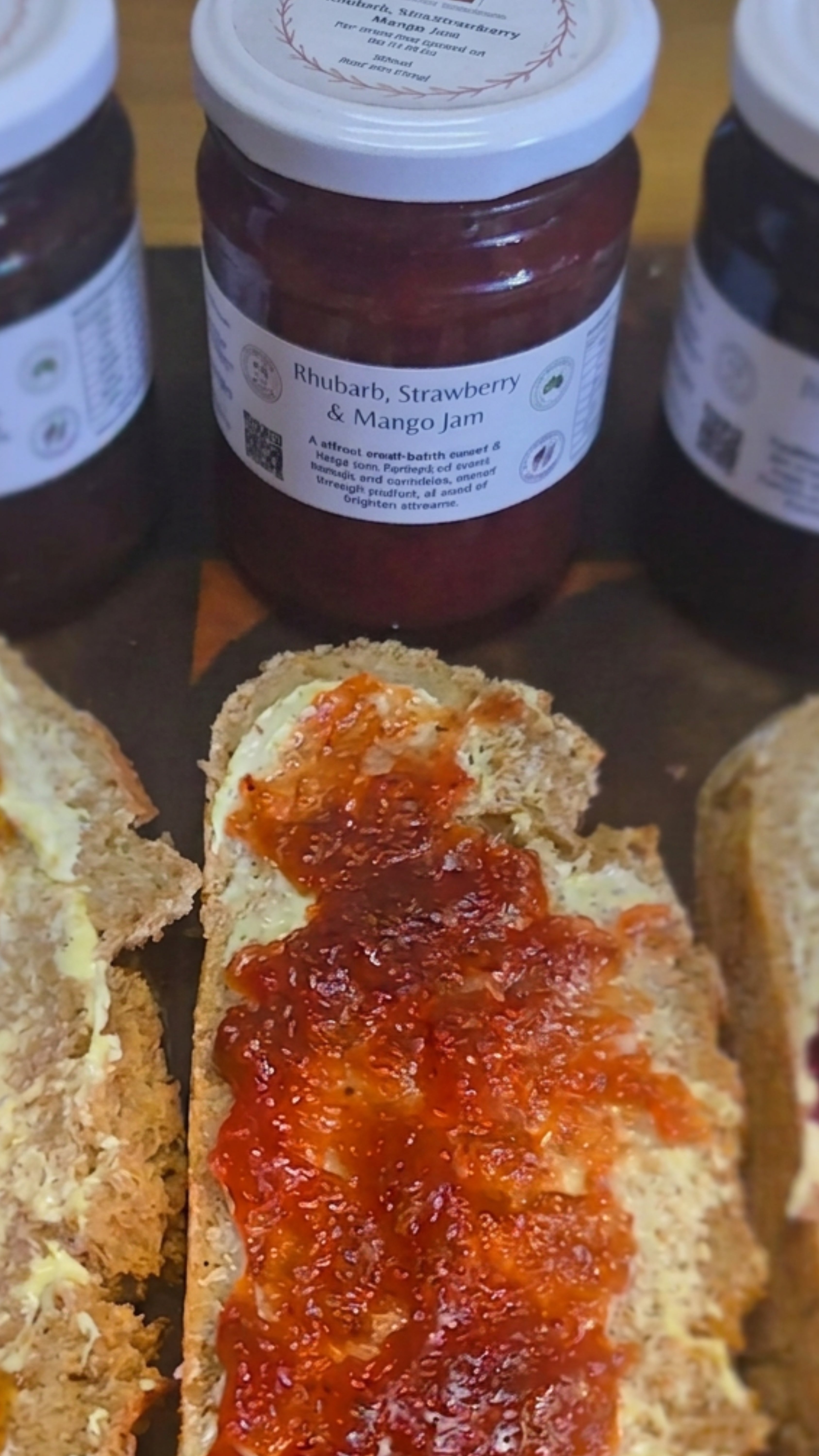 Rhubarb, Strawberry & Mango Jam