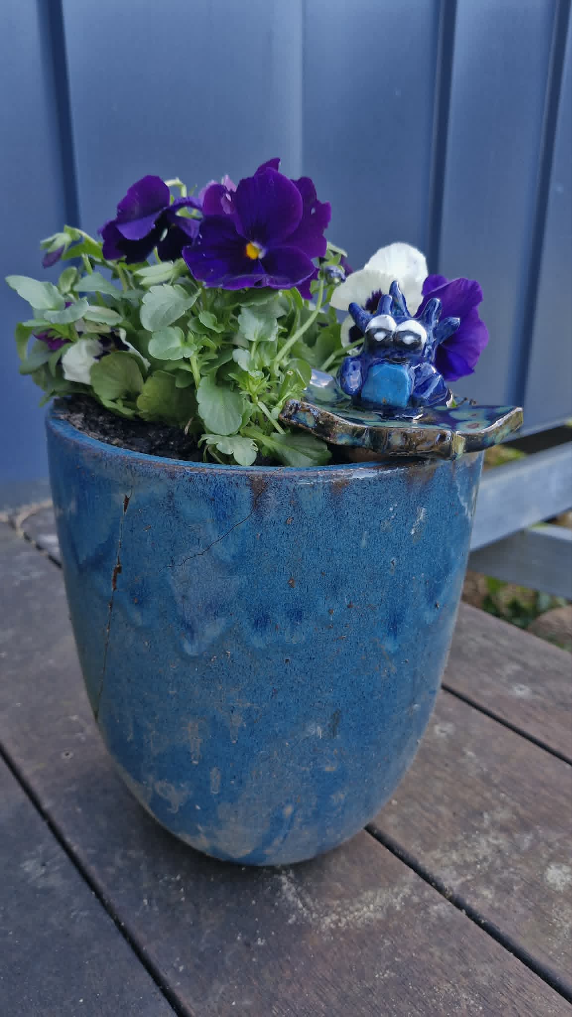 Small Axolotl on Flower Sculpture.
