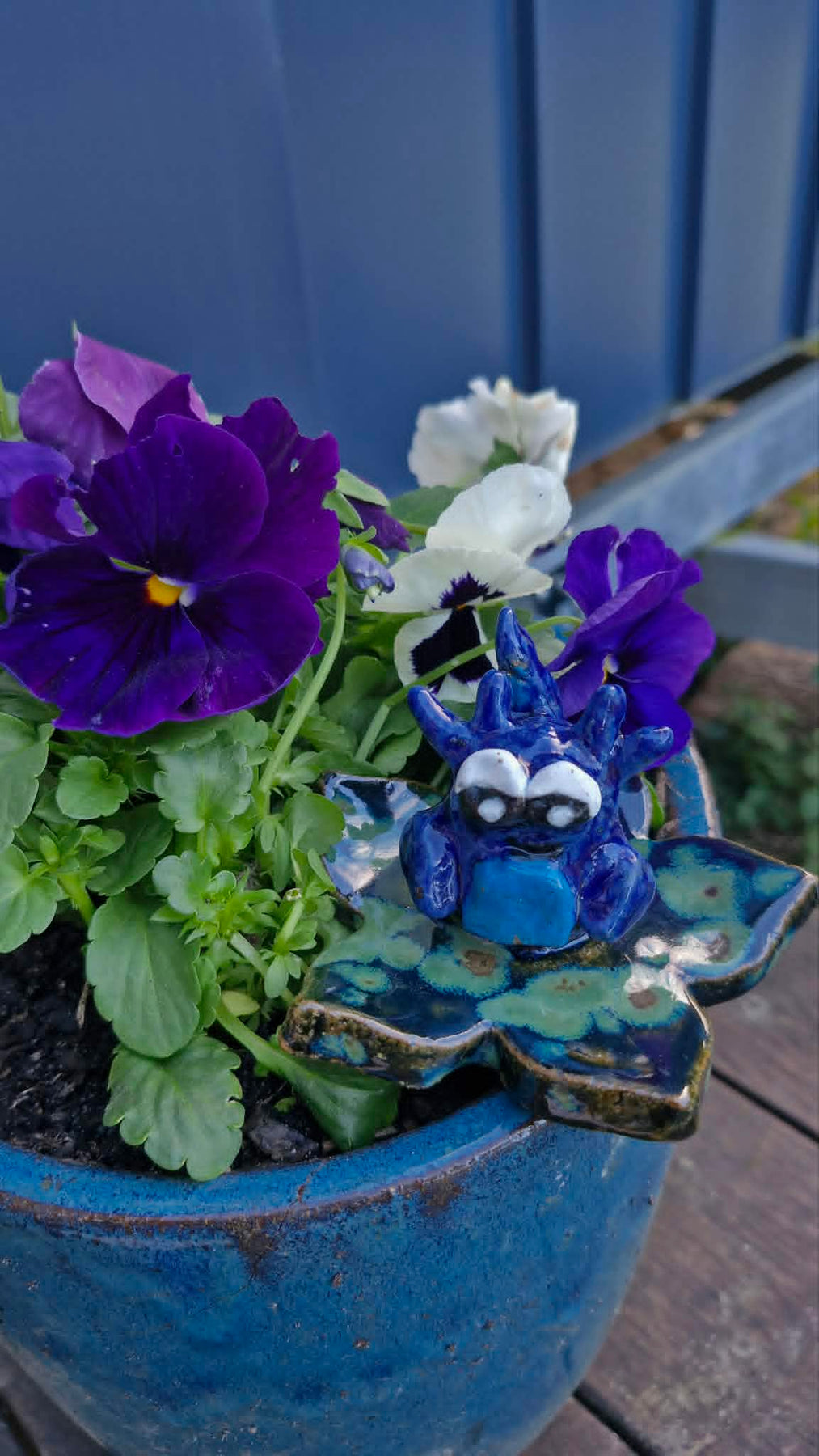 Small Axolotl on Flower Sculpture.
