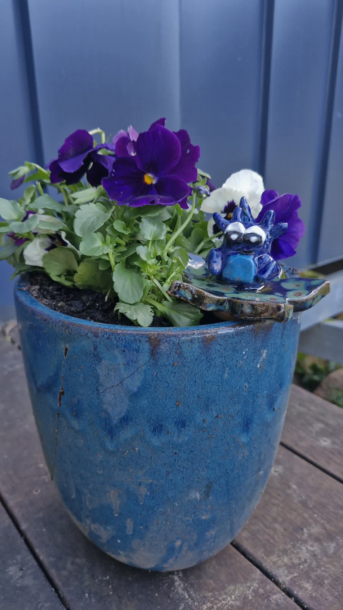 Small Axolotl on Flower Sculpture.