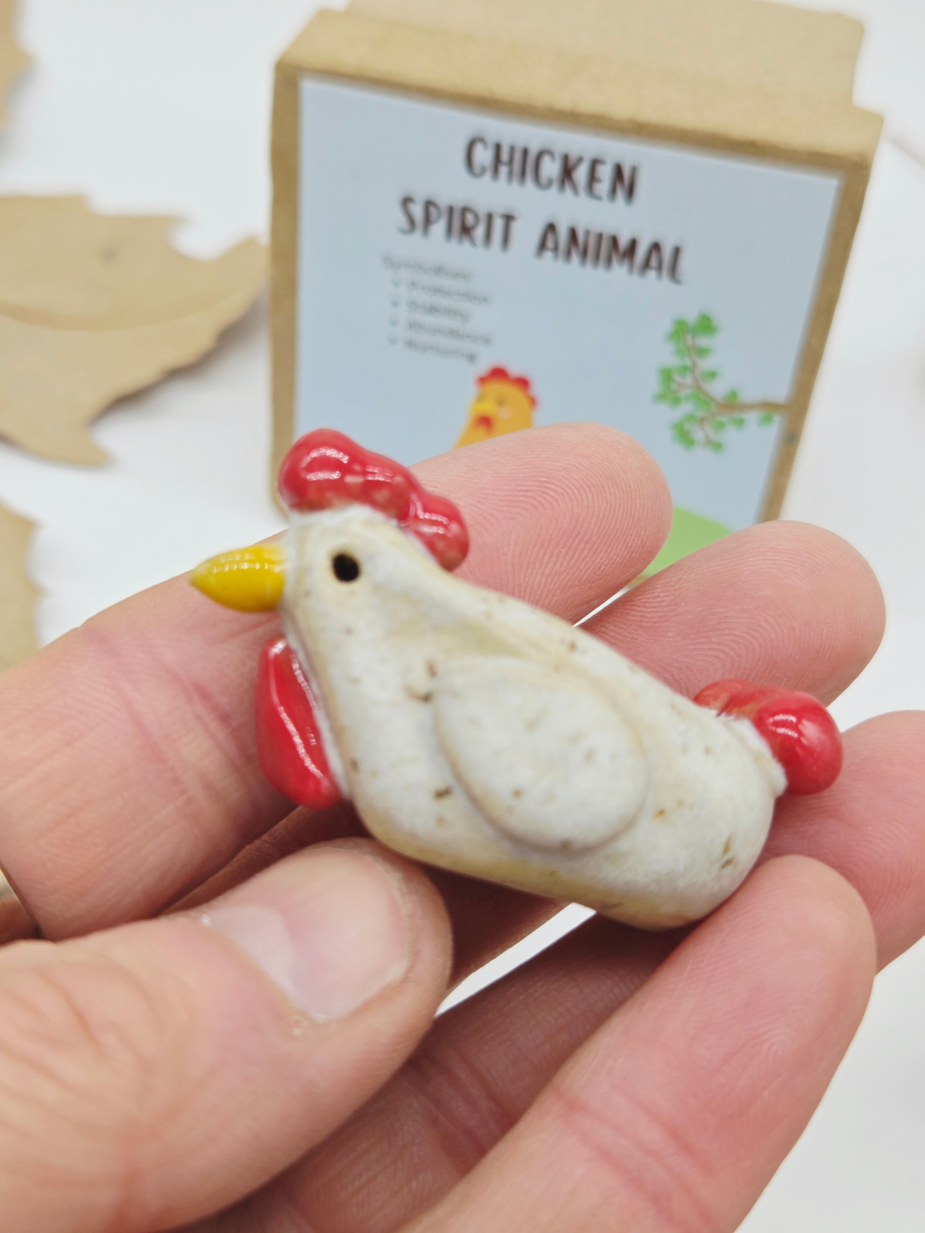 Spirit Animal - Chicken Speckled White